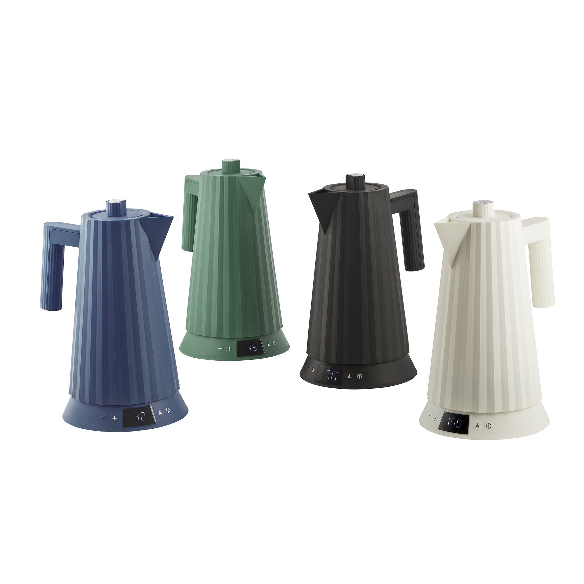 Electric kettle with temperature control PLISSÉ blue