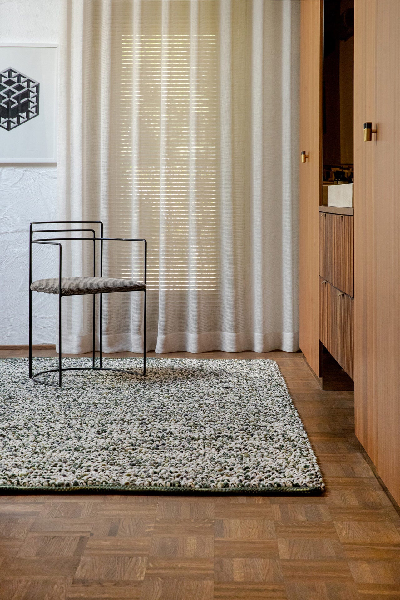 Marmor beige-grünes Teppich