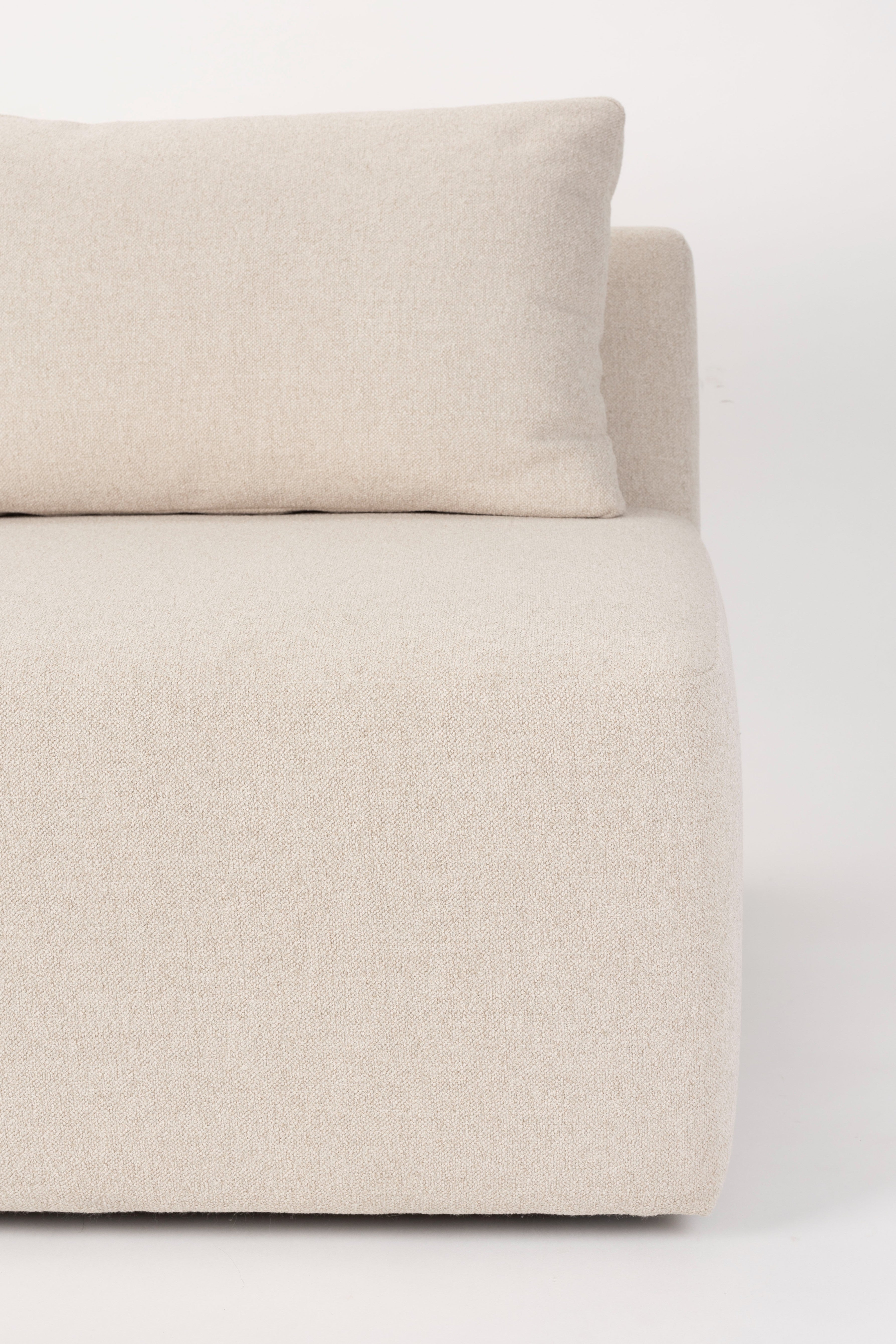 Modulares Sofa PROSPER - linkes Endelement in Sandfarbe