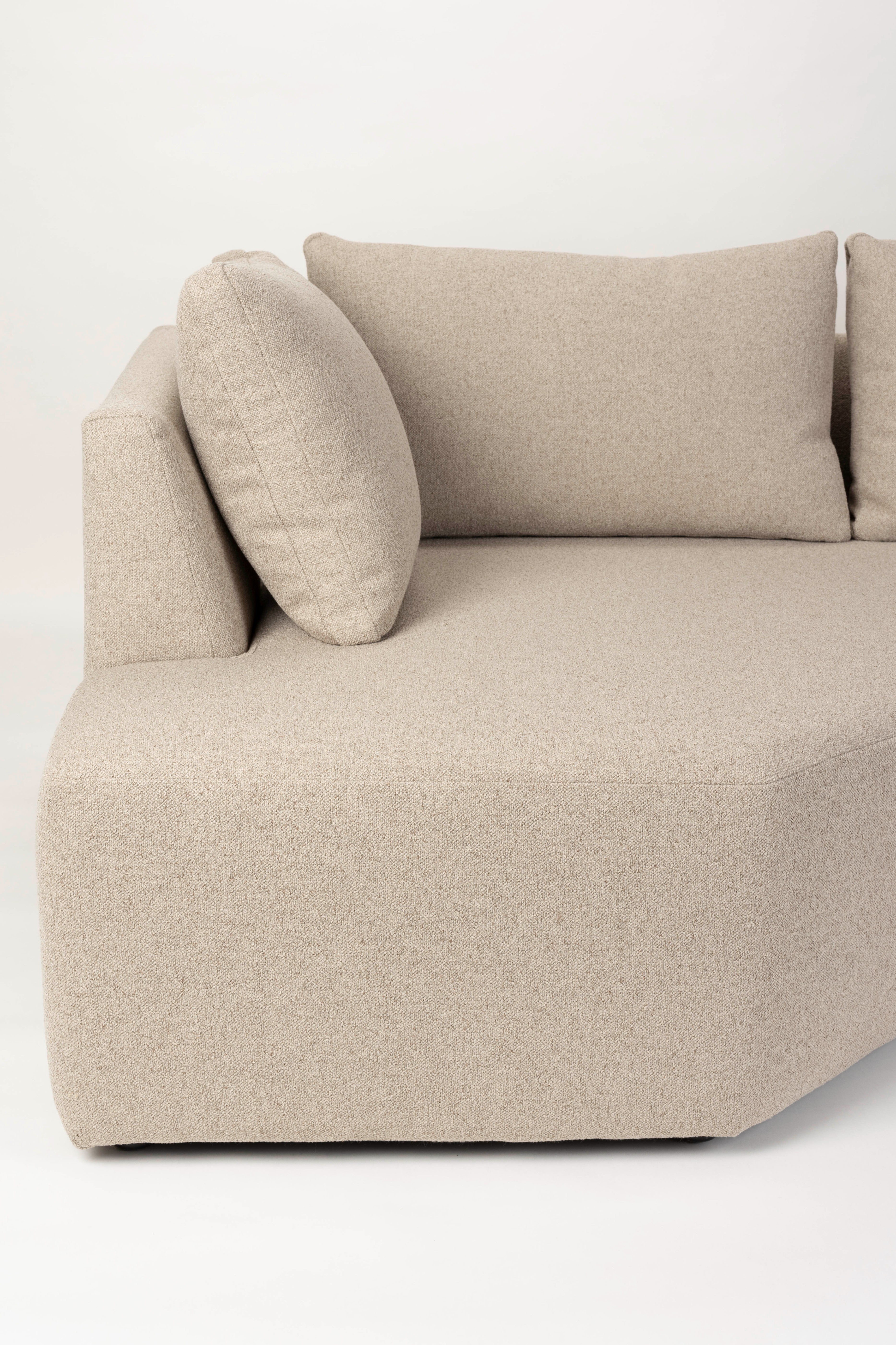 Modulares Sofa PROSPER - linkes Endelement in Cappuccino