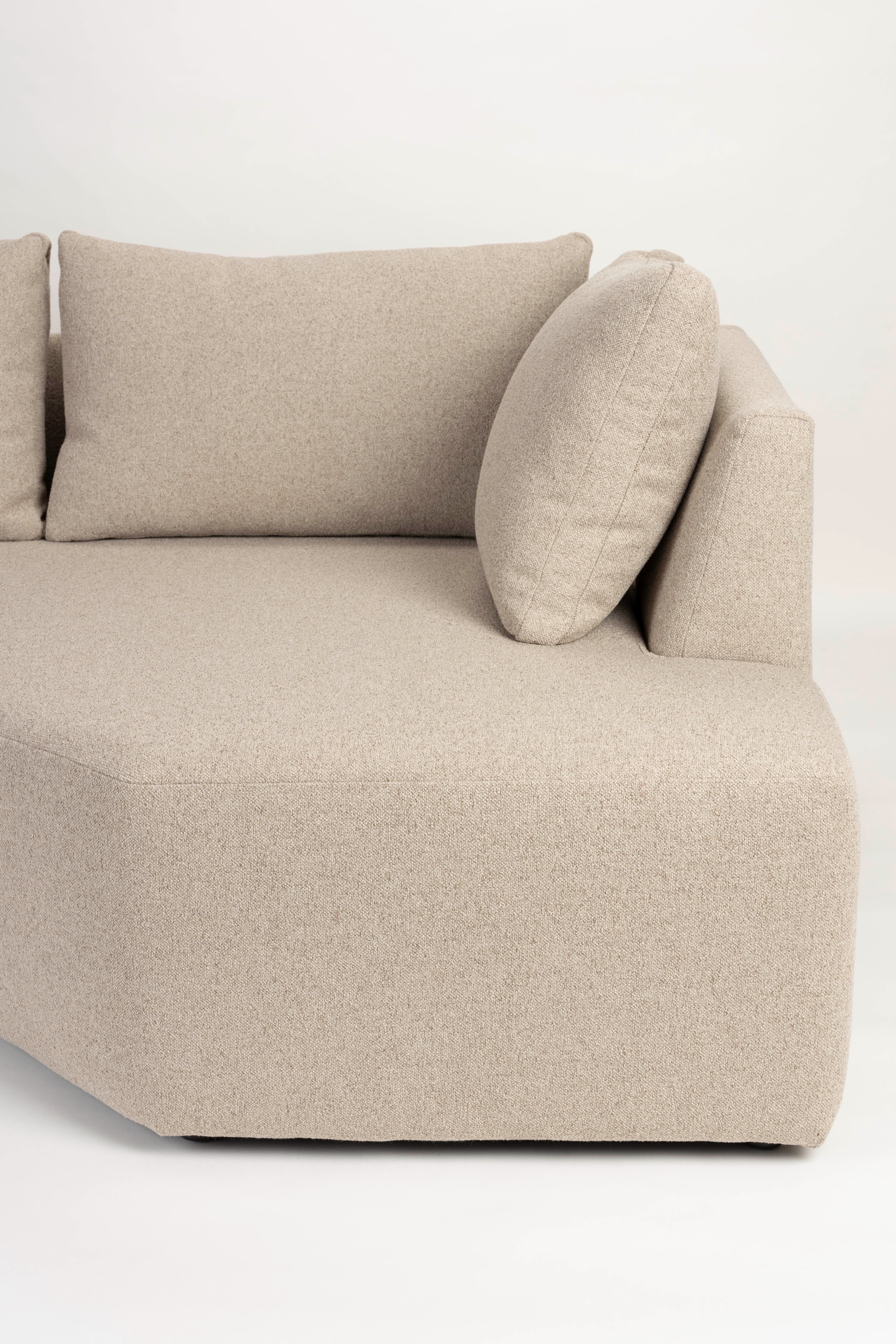 Modulares Sofa PROSPER - Endelement rechts cappuccino
