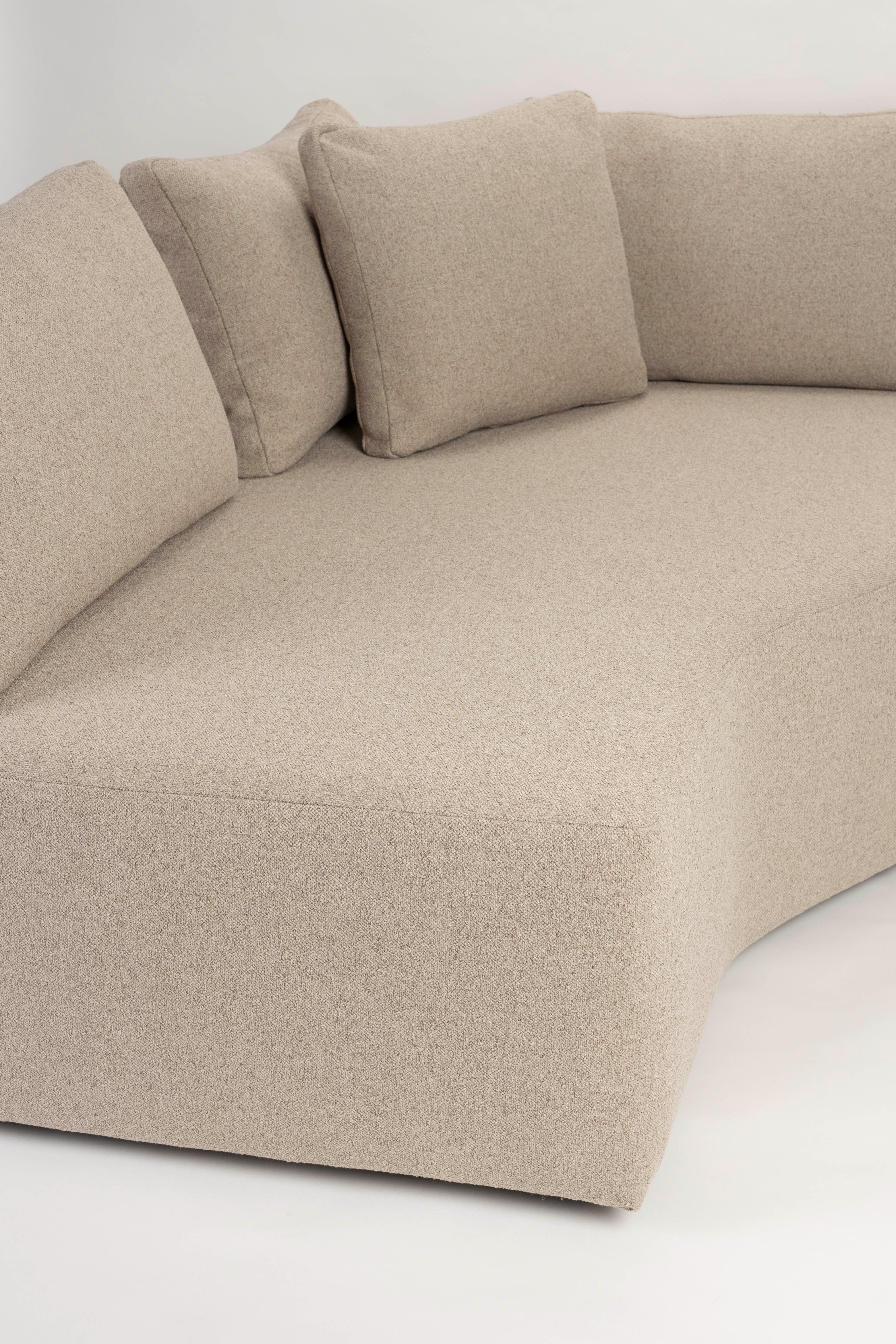 Modulares Sofa PROSPER - linksseitiger Chaiselongue Cappuccino