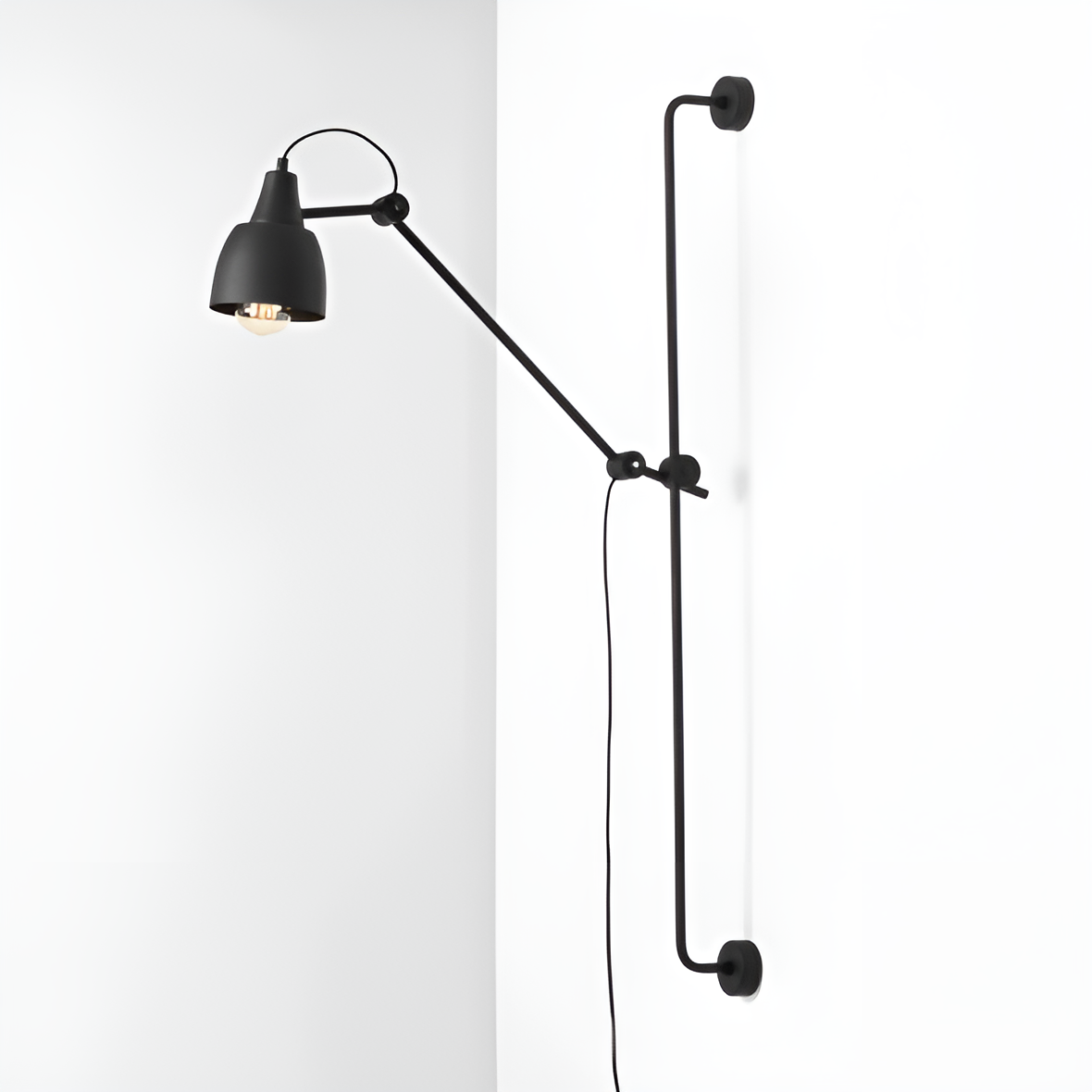 Wandlampe mit verstellbarem Arm DRON schwarz