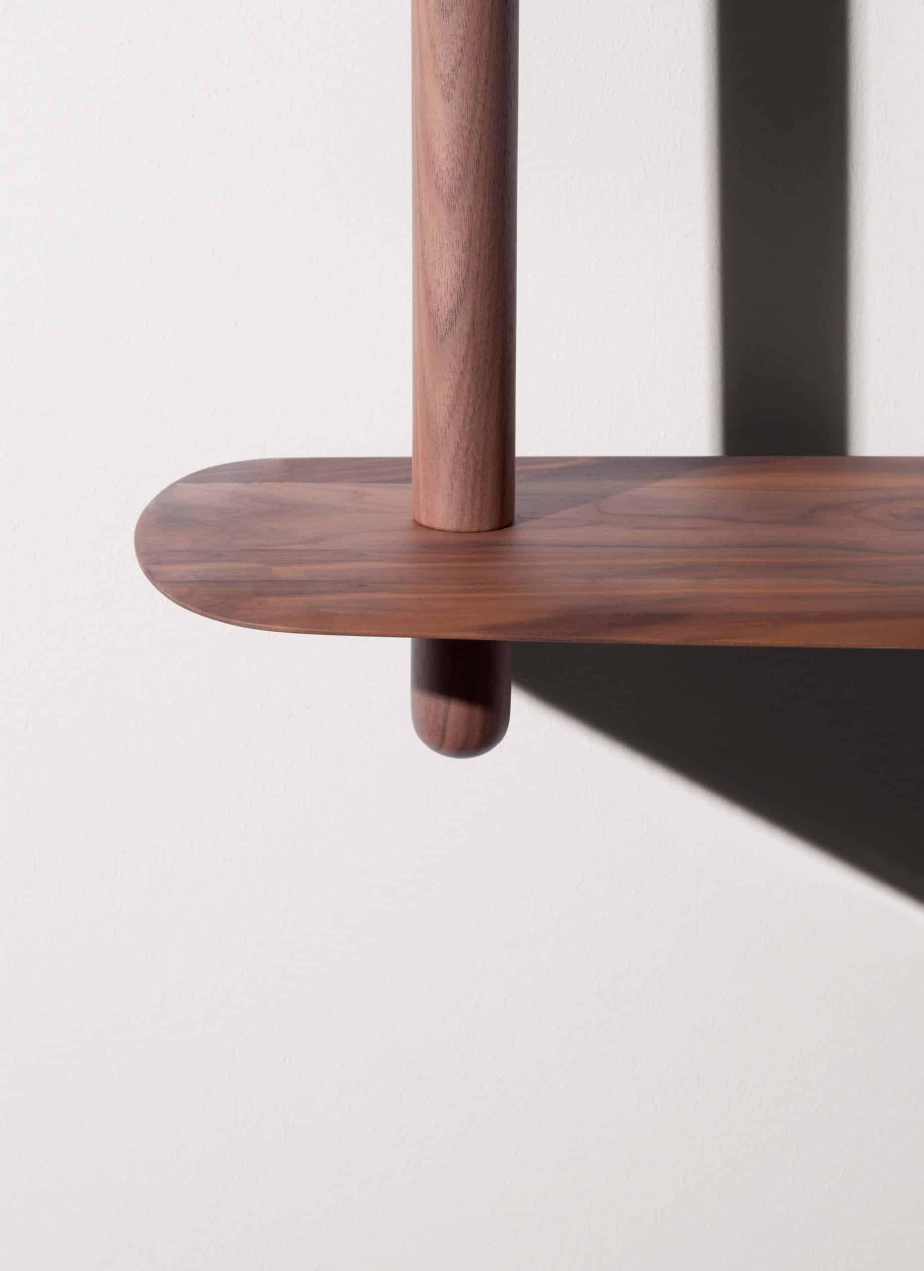 Wandregal UNICA - KONFIGURATION 05 Nussbaumfurnier