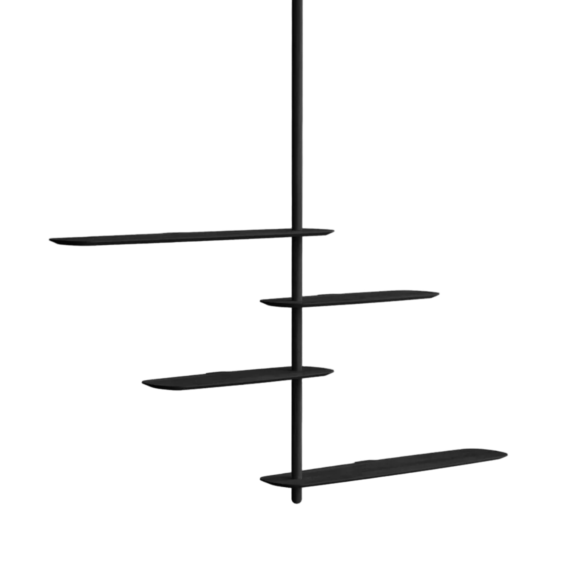 Wandregal UNICA - KONFIGURATION 07 schwarzer Eschenfurnier