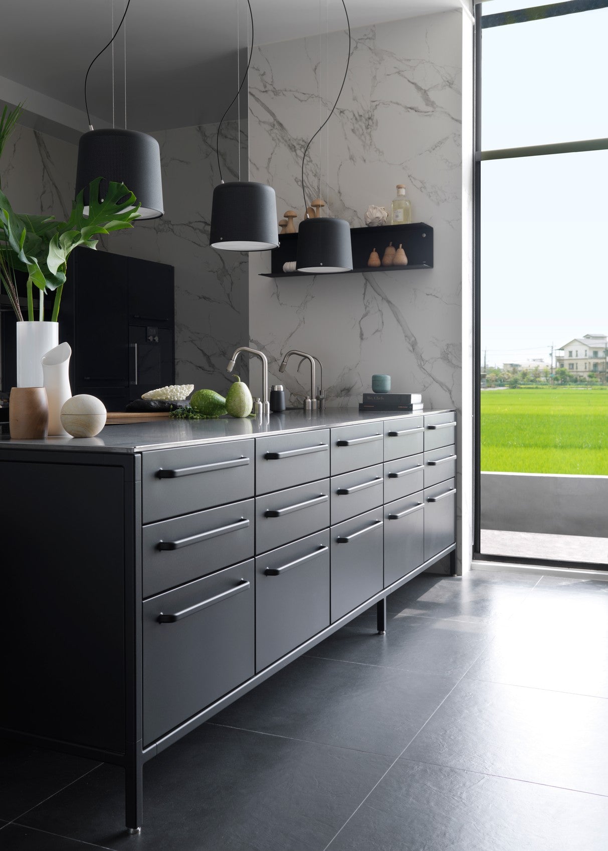 Pendelleuchte 526 schwarzes Metall
