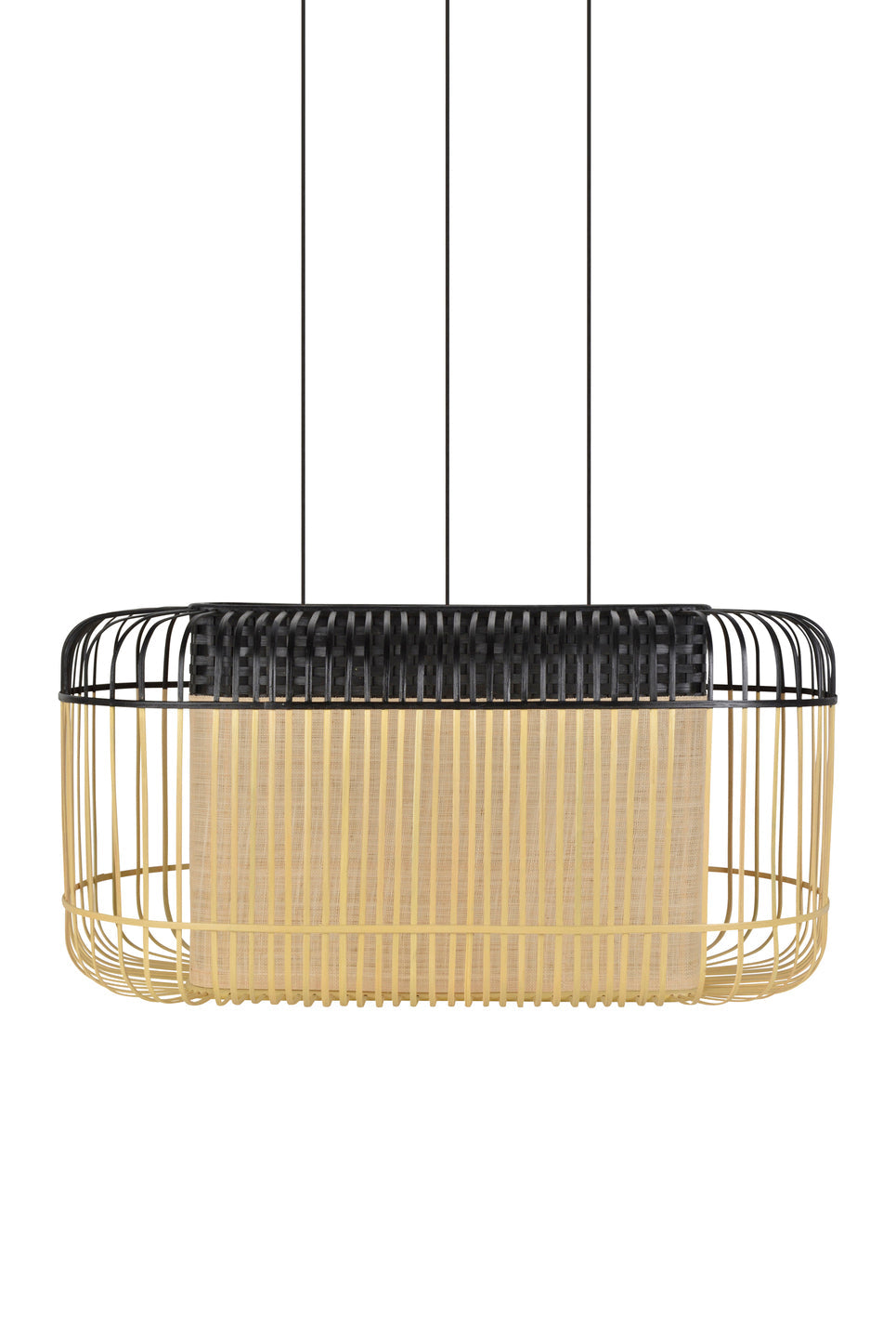 Schwarze ovale Hanglampe