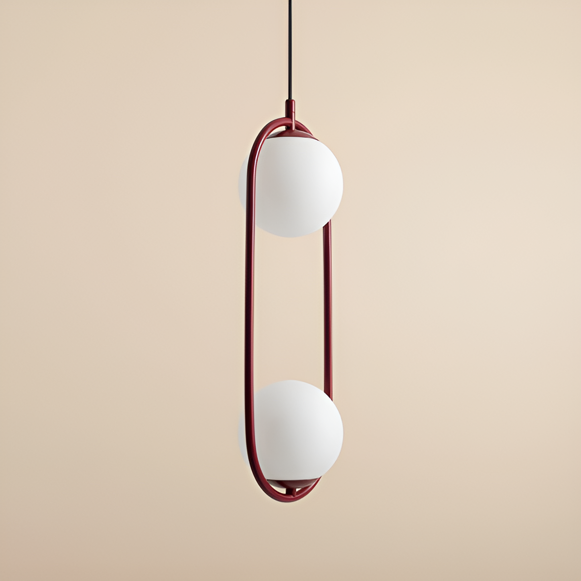 Riva Duo burgundy hanging lamp