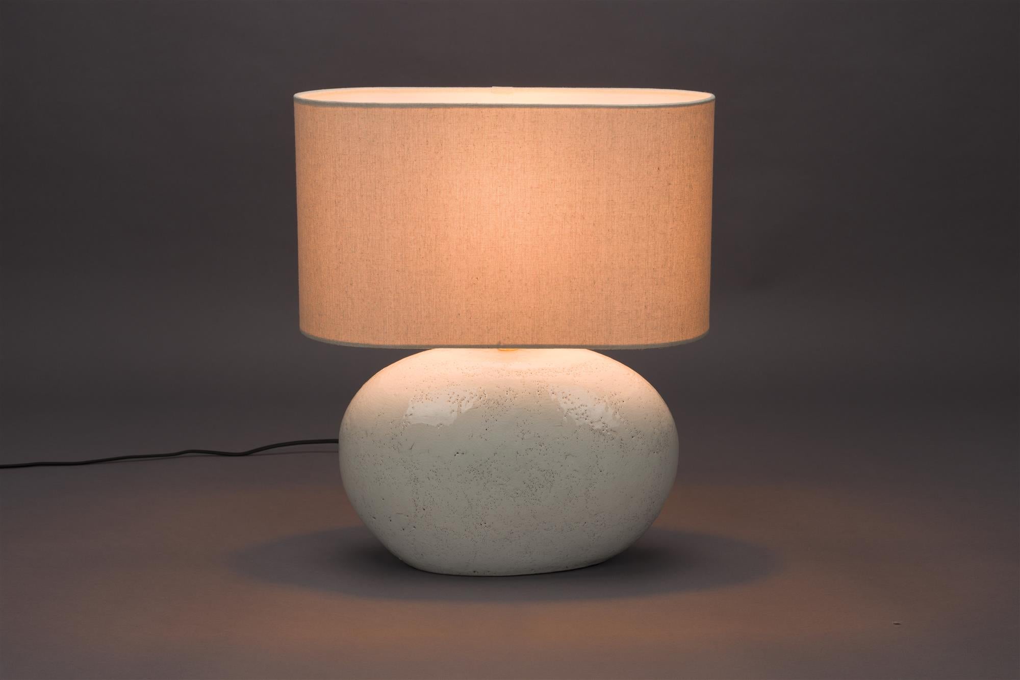 Hailey Tischlampenlicht Beige Keramik