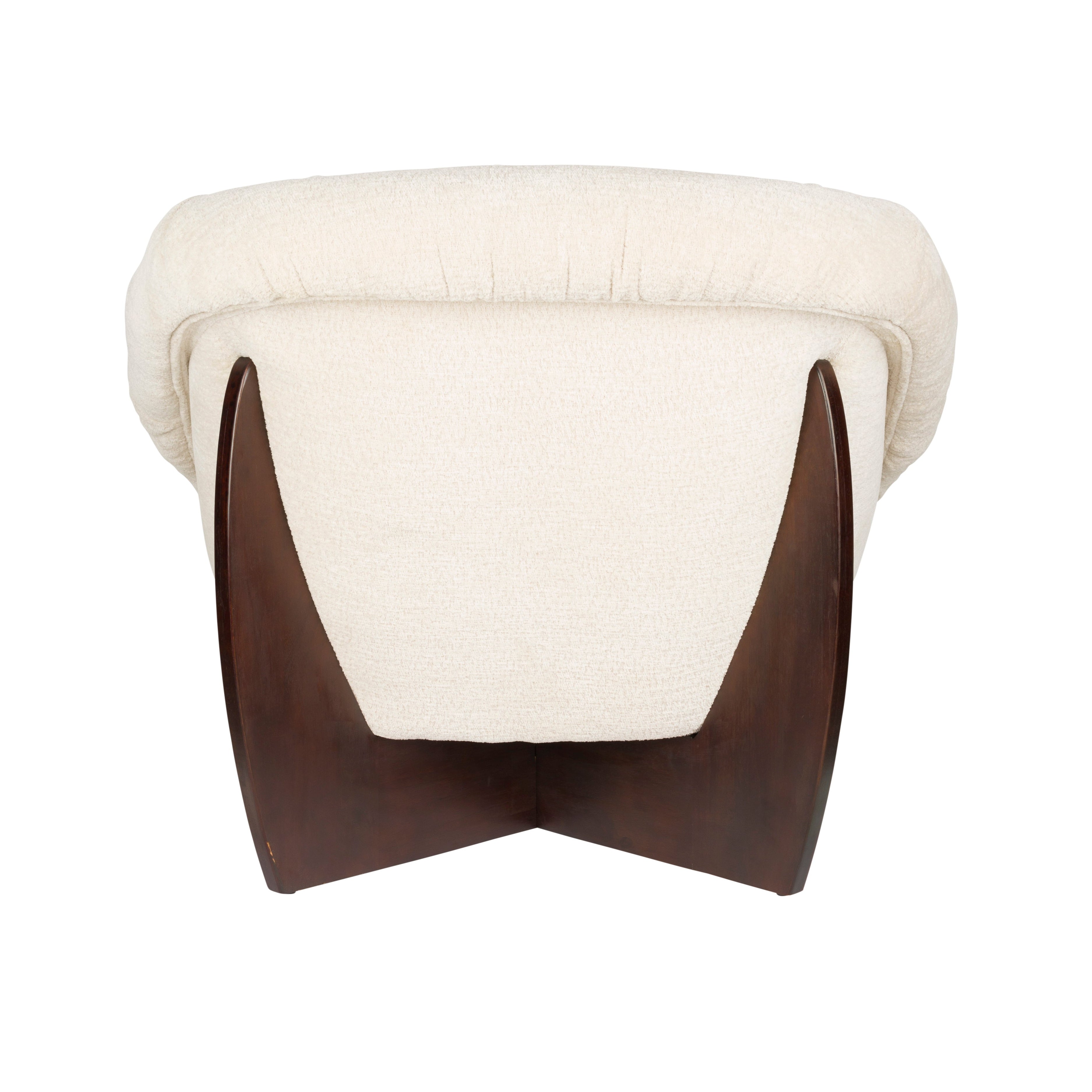 Sessel EMILIUS beige mit Holzgestell