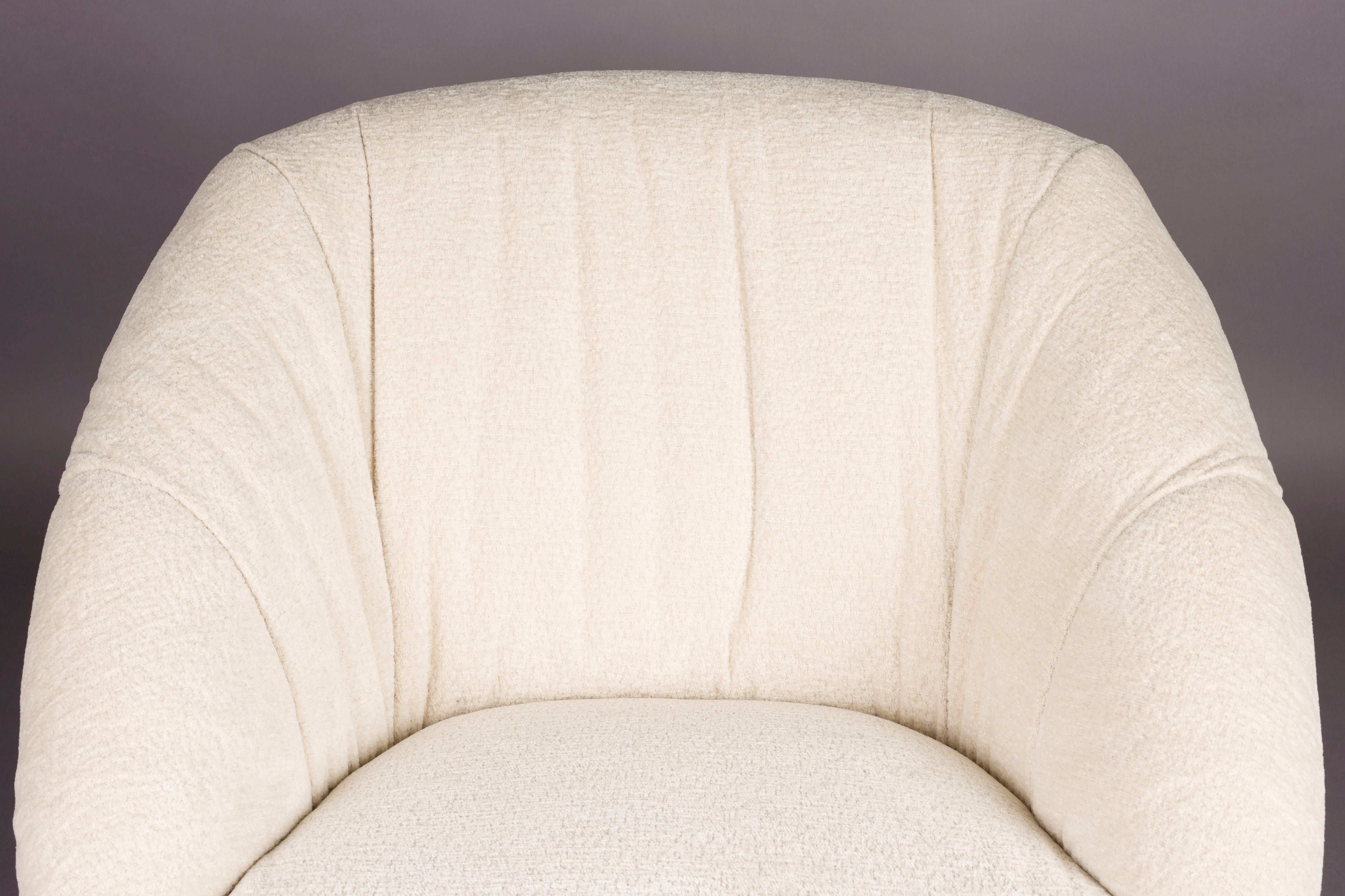 Sessel EMILIUS beige mit Holzgestell
