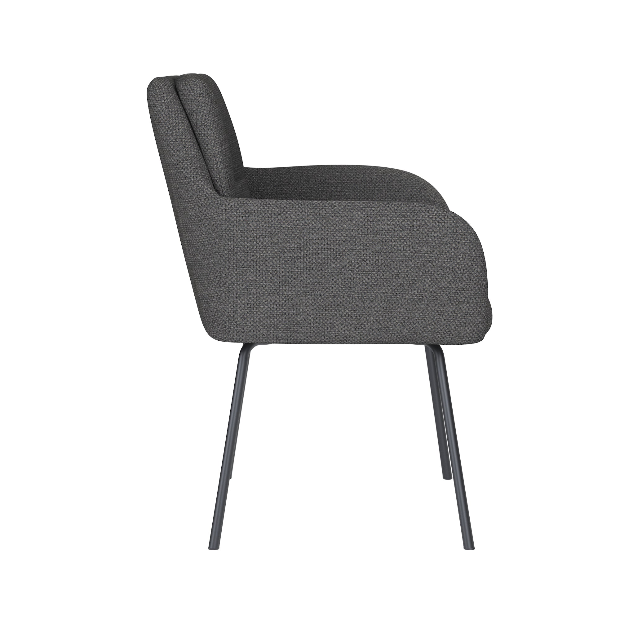 PETE chair gray with black base