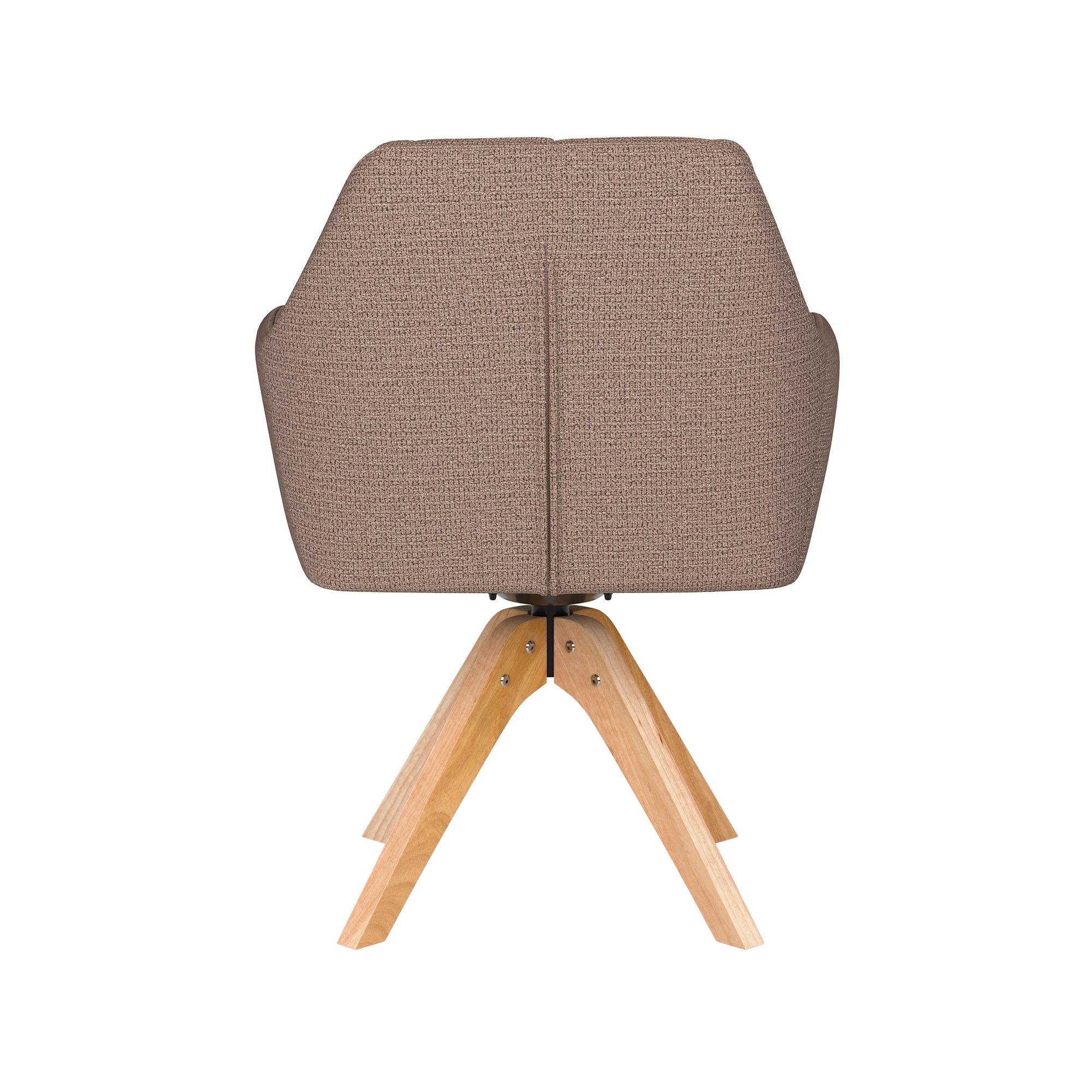Drehstuhl PETE taupe mit Holzfuß