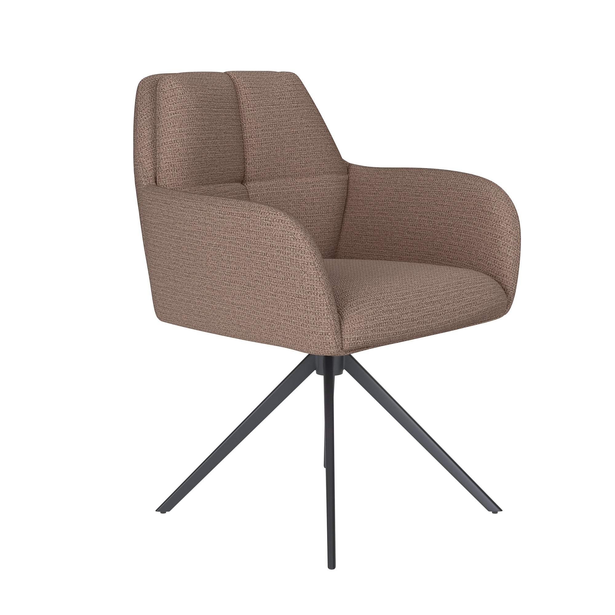 Stuhl PETE taupe mit schwarzem Gestell