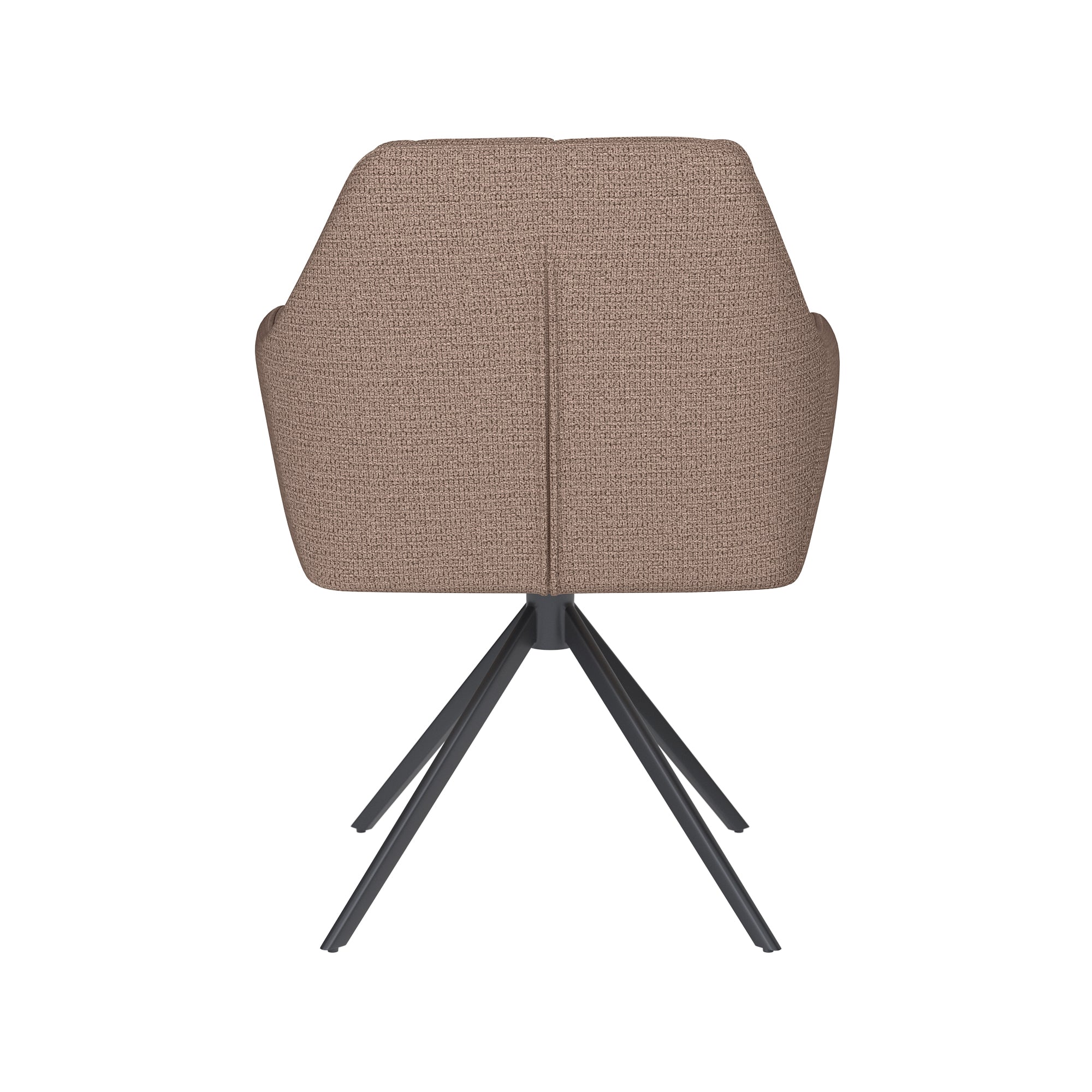 Stuhl PETE taupe mit schwarzem Gestell
