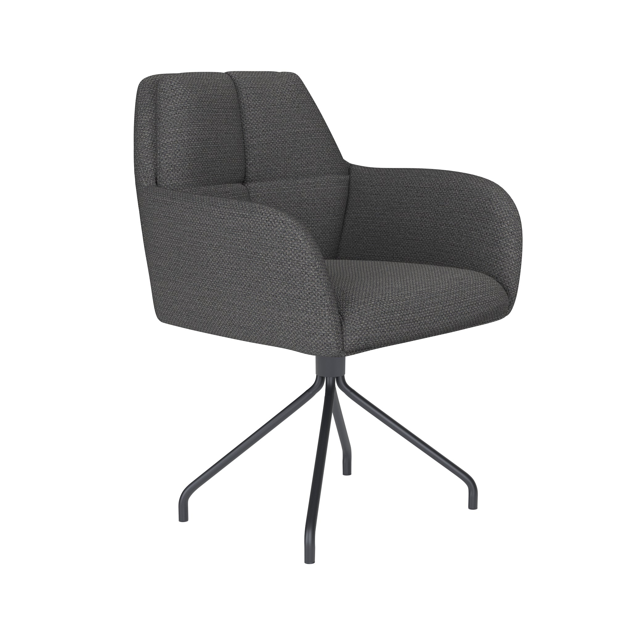 PETE chair gray with black base