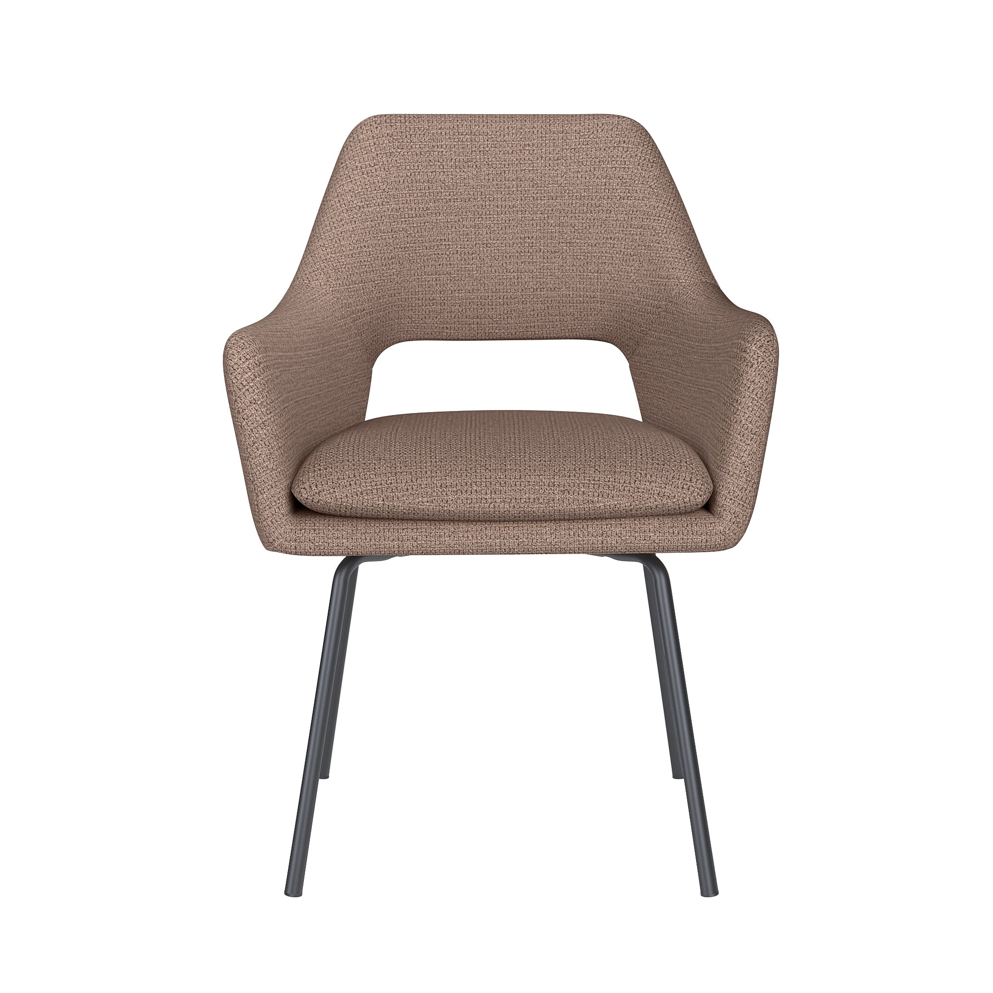 Stuhl MOS taupe mit schwarzem Gestell