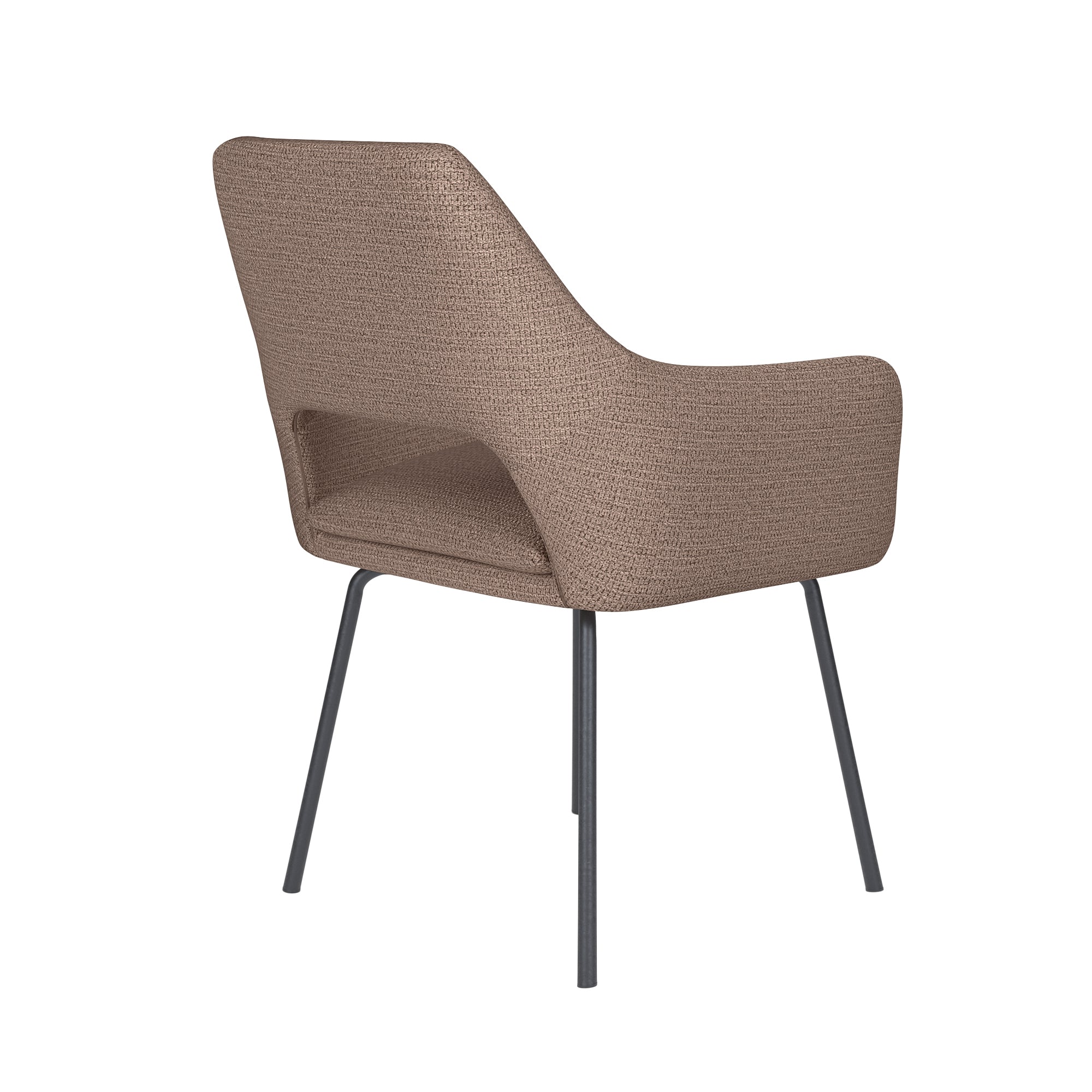Stuhl MOS taupe mit schwarzem Gestell