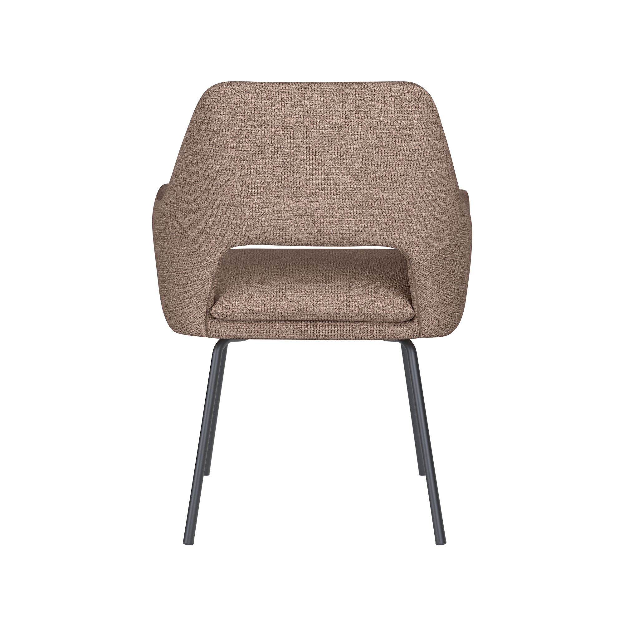 Stuhl MOS taupe mit schwarzem Gestell