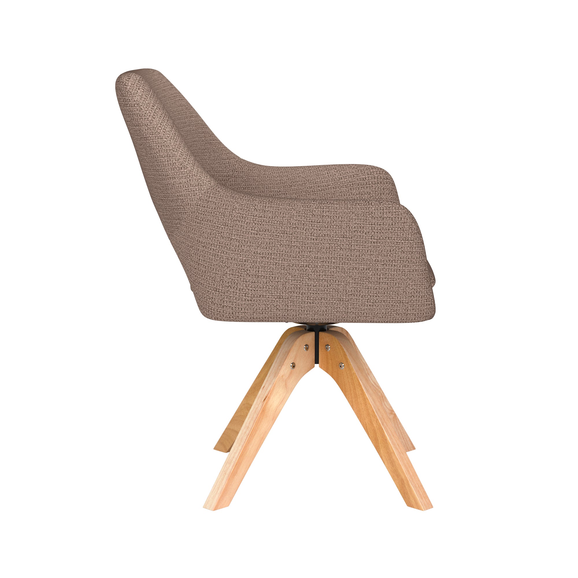 Drehstuhl MOS taupe mit Holzfuß