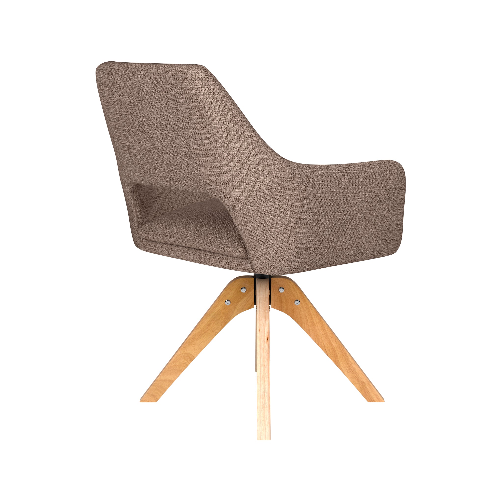 Drehstuhl MOS taupe mit Holzfuß