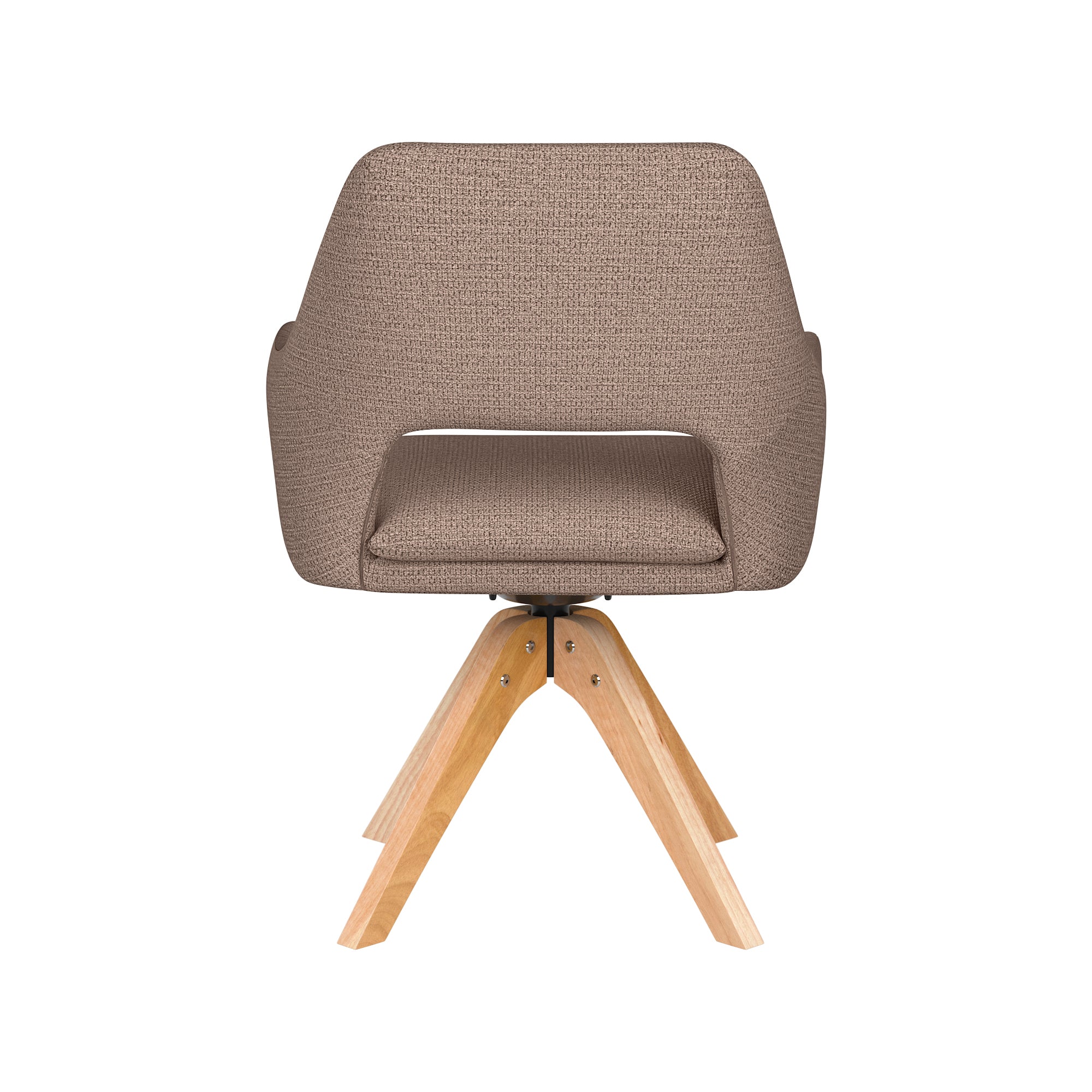 Drehstuhl MOS taupe mit Holzfuß