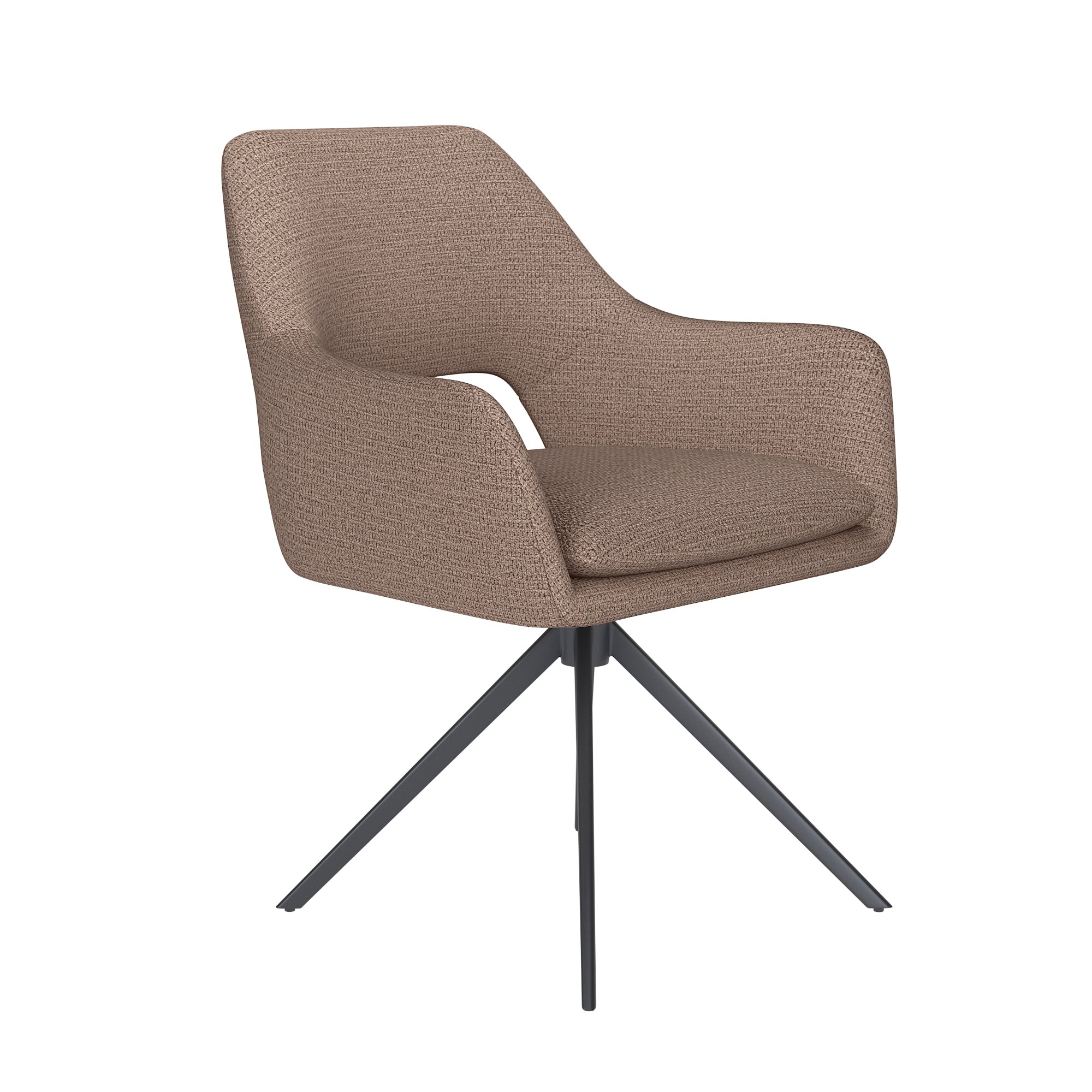 Stuhl MOS taupe mit schwarzem Gestell