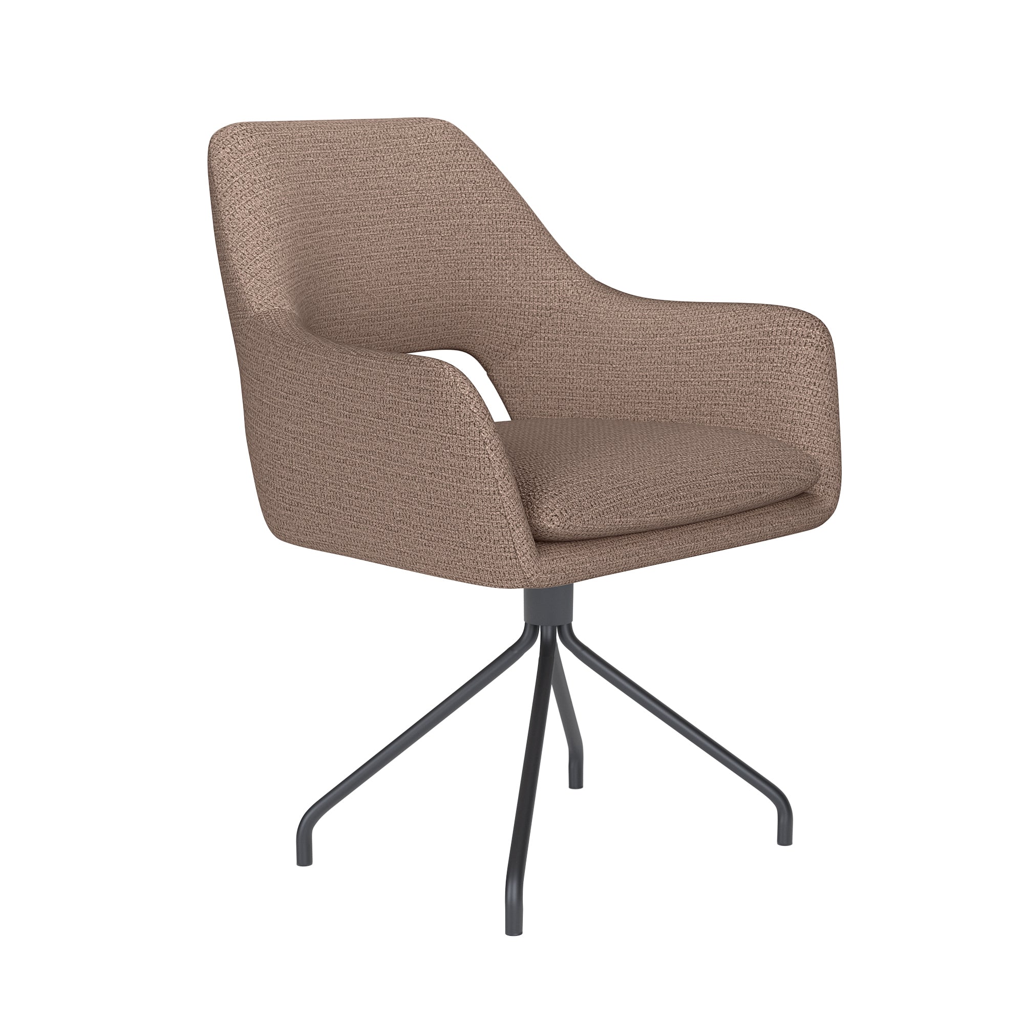 Stuhl MOS taupe mit schwarzem Gestell