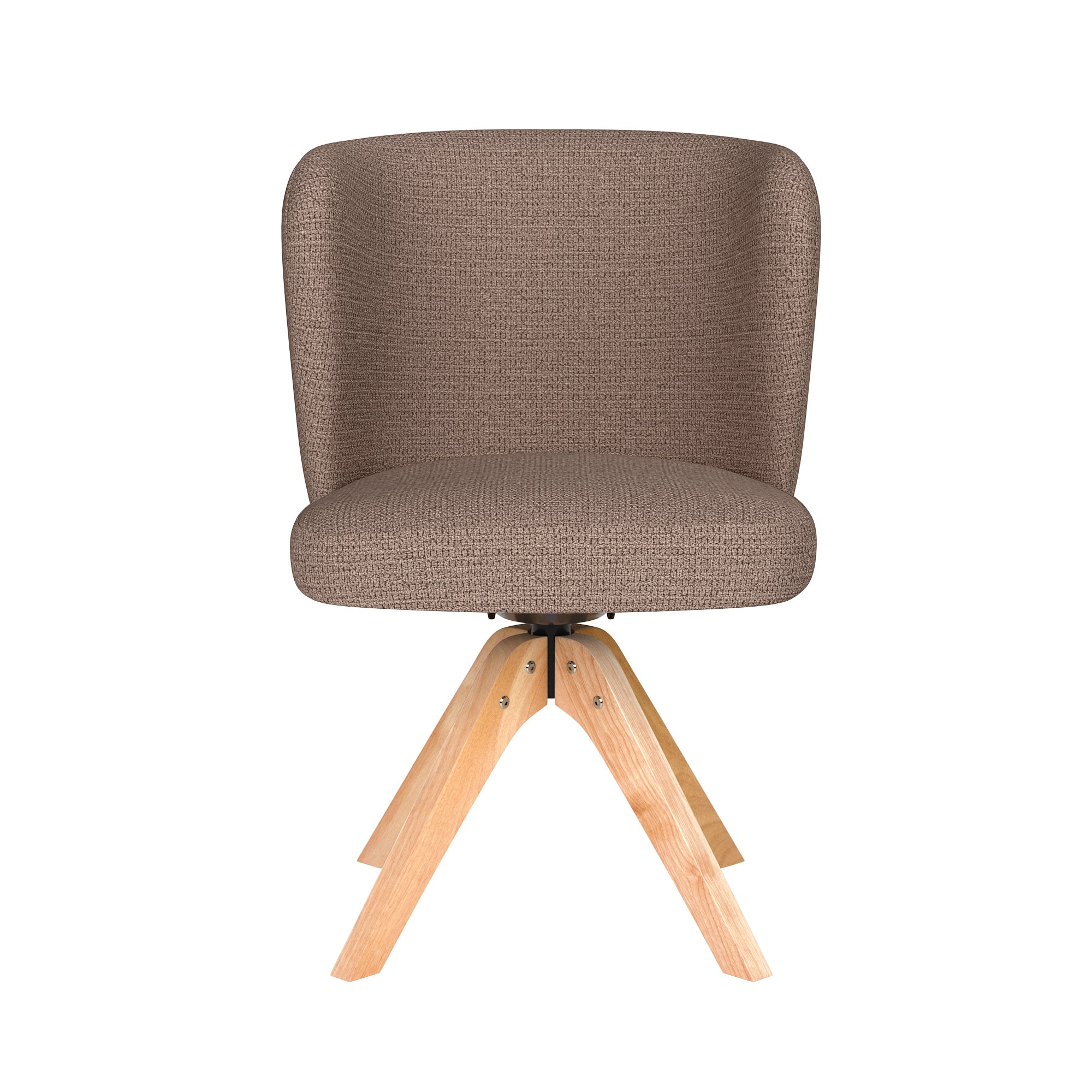 Drehstuhl STAN taupe mit Holzfuß