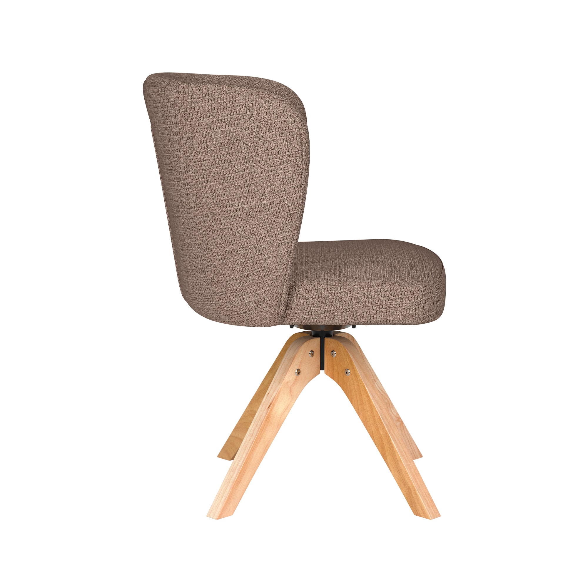 Drehstuhl STAN taupe mit Holzfuß