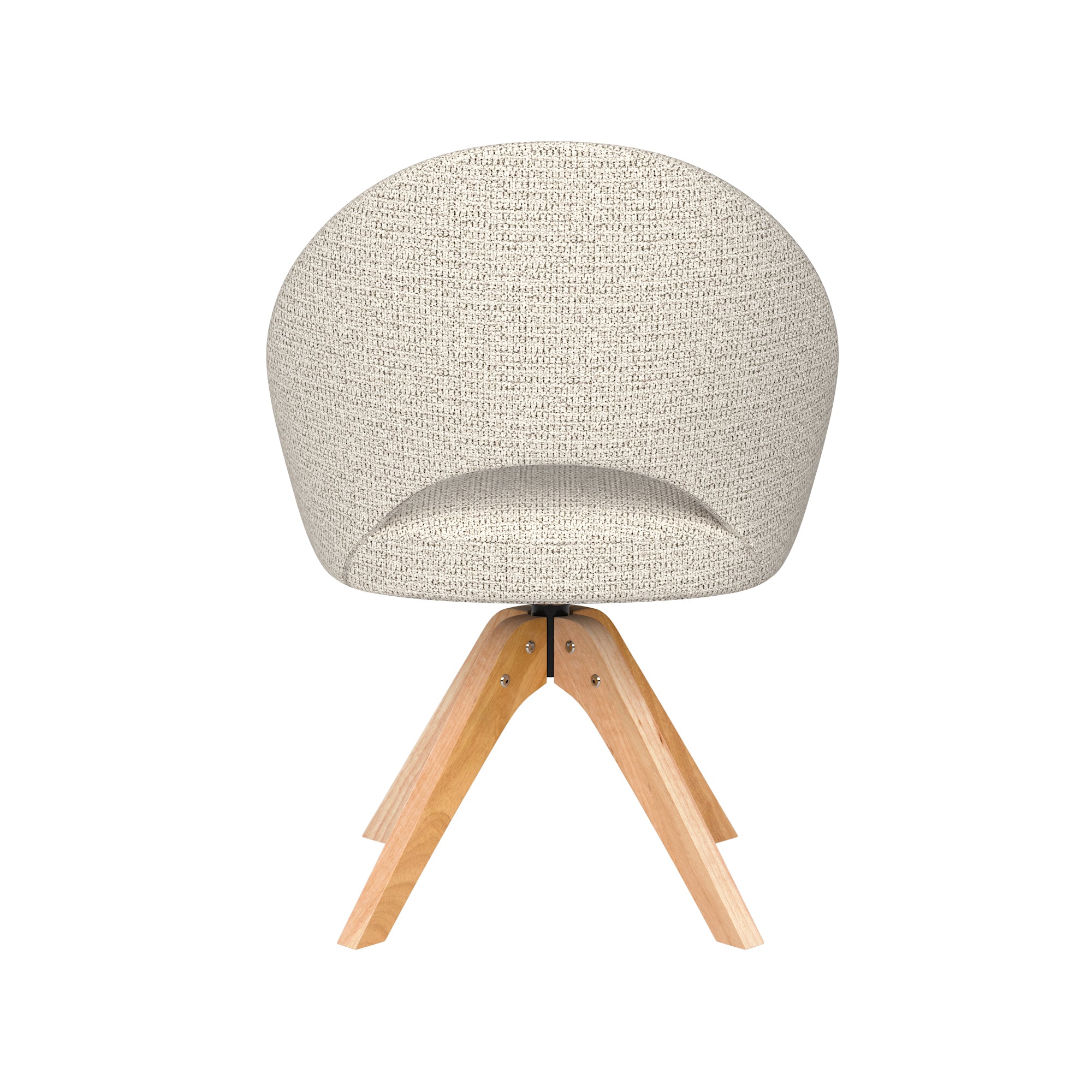 Drehstuhl MICK hellbeige mit Holzgestell