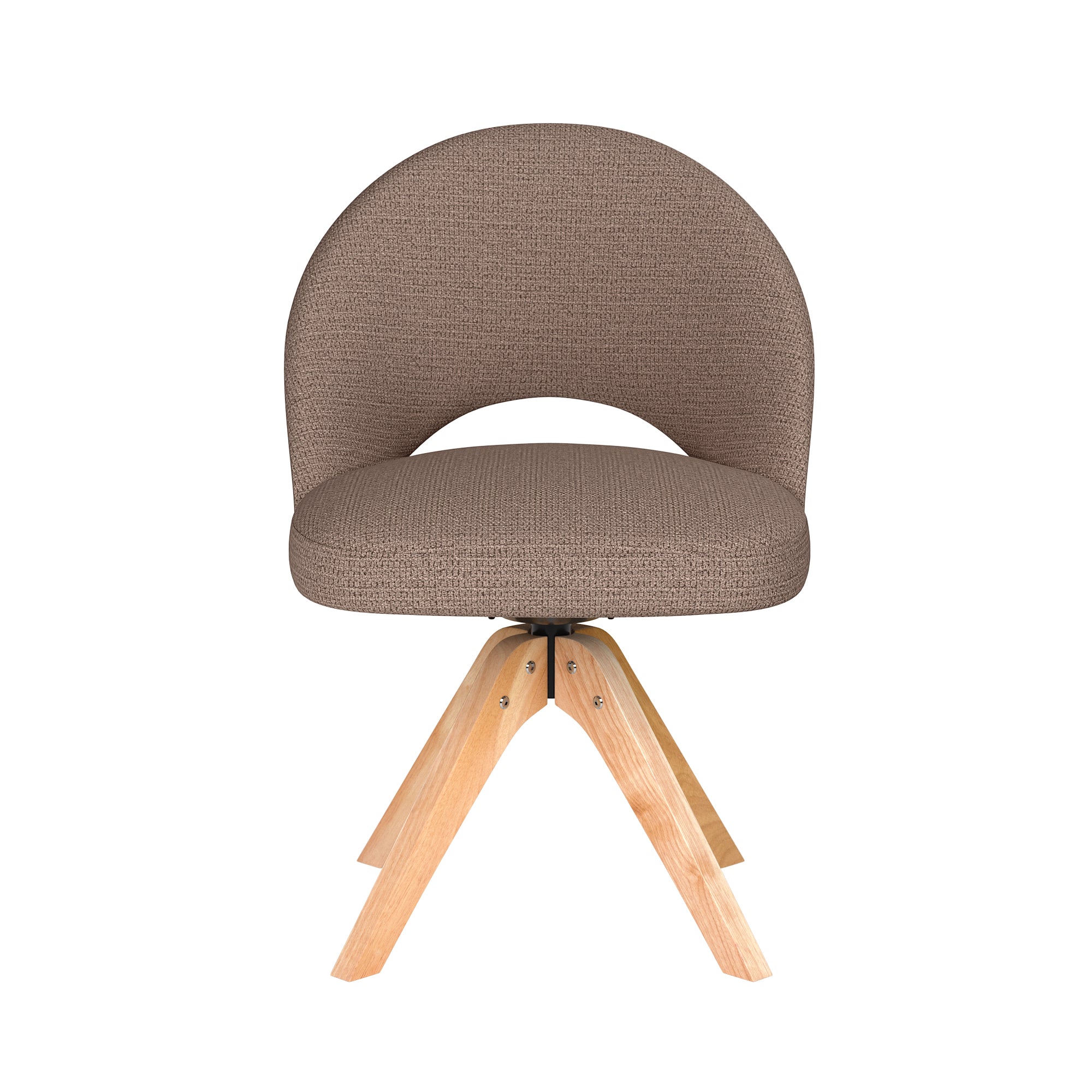 Drehstuhl MICK taupe mit Holzfuß