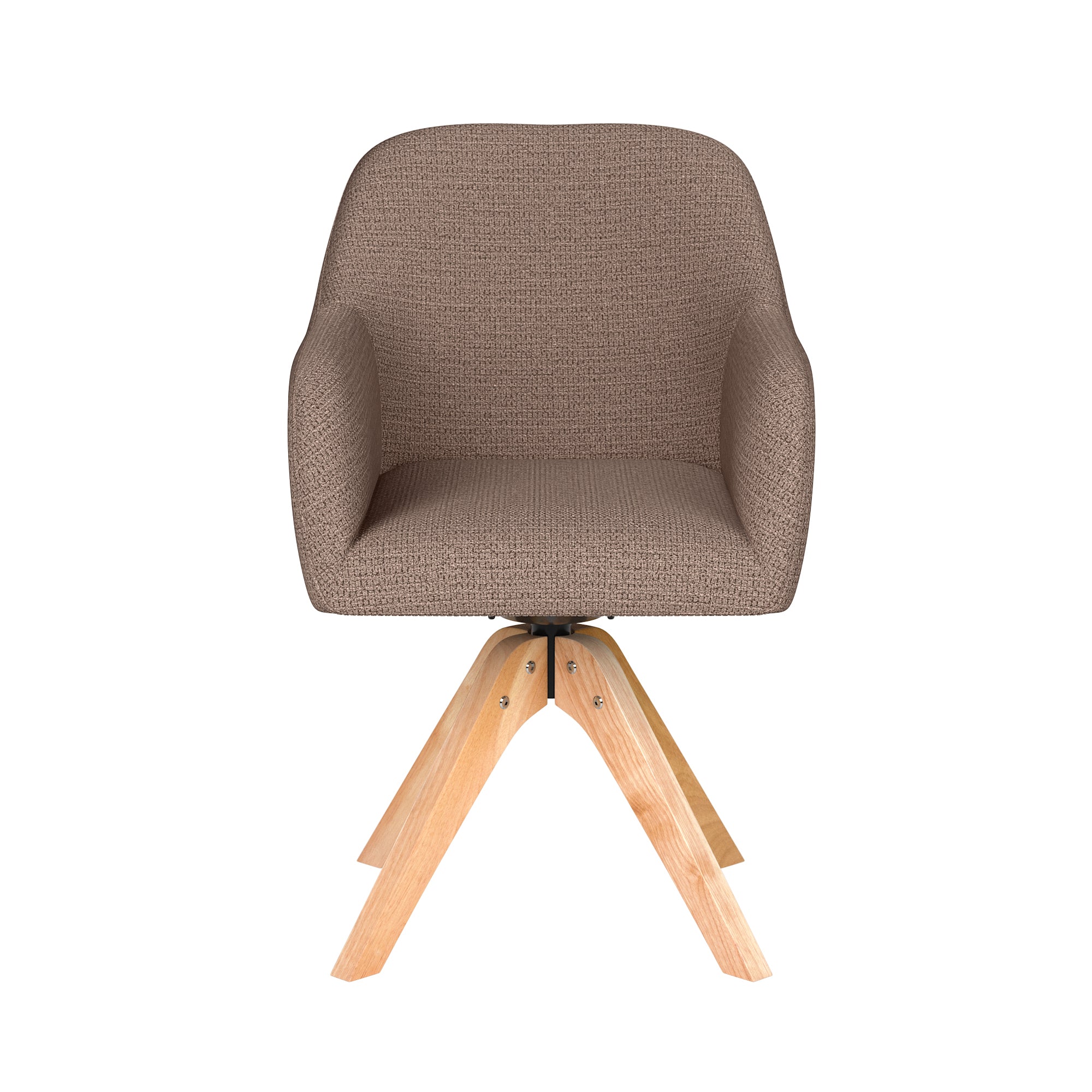 Drehstuhl OTIS taupe mit Holzfuß