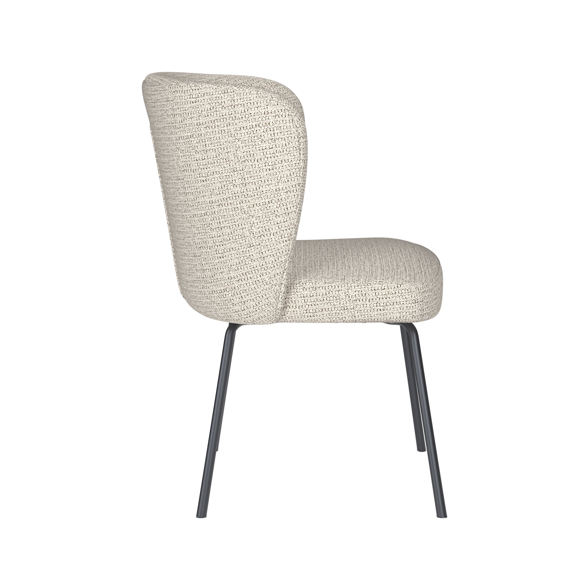 STAN Chair white mélange with black base