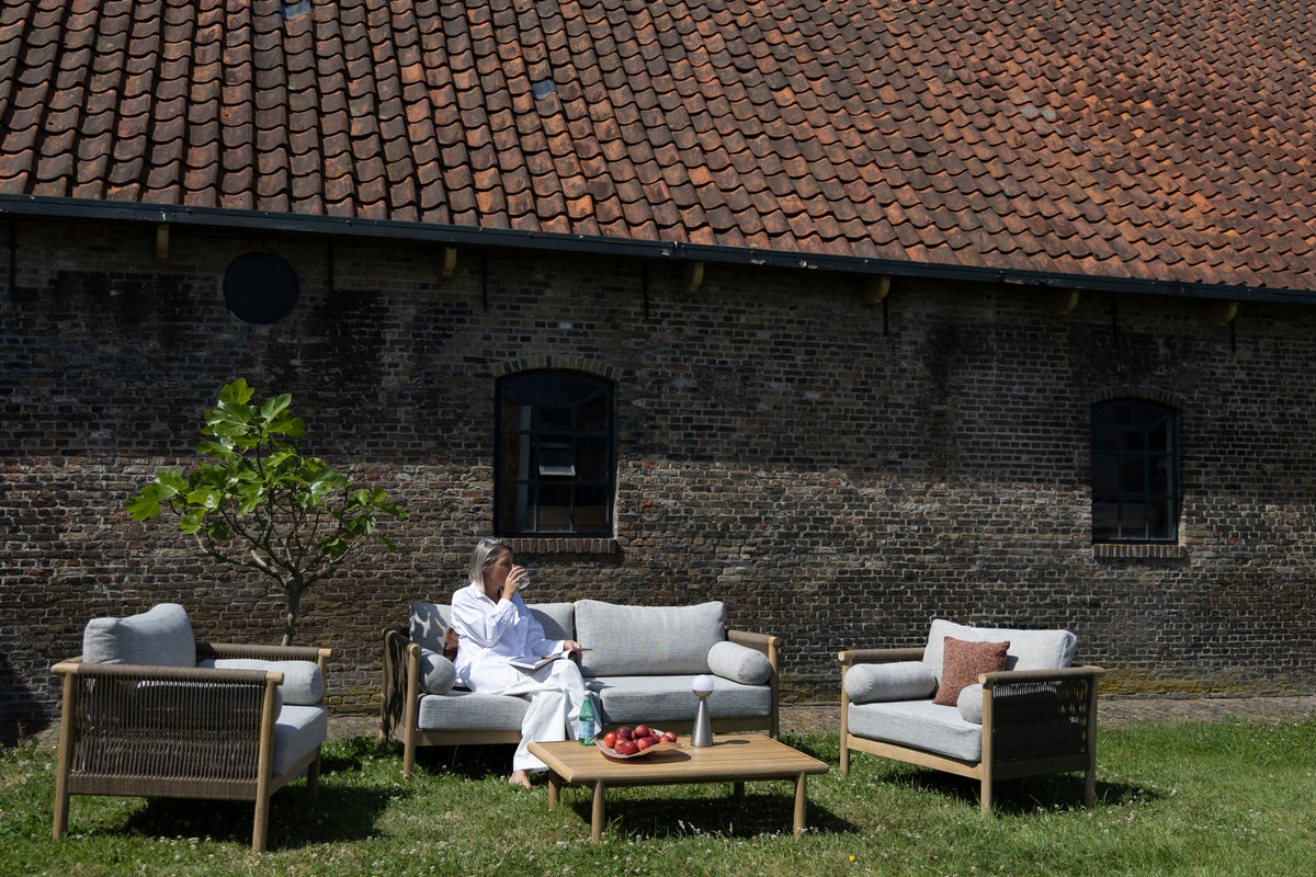 Gartenstuhl OASIS grau mit Akazienholz