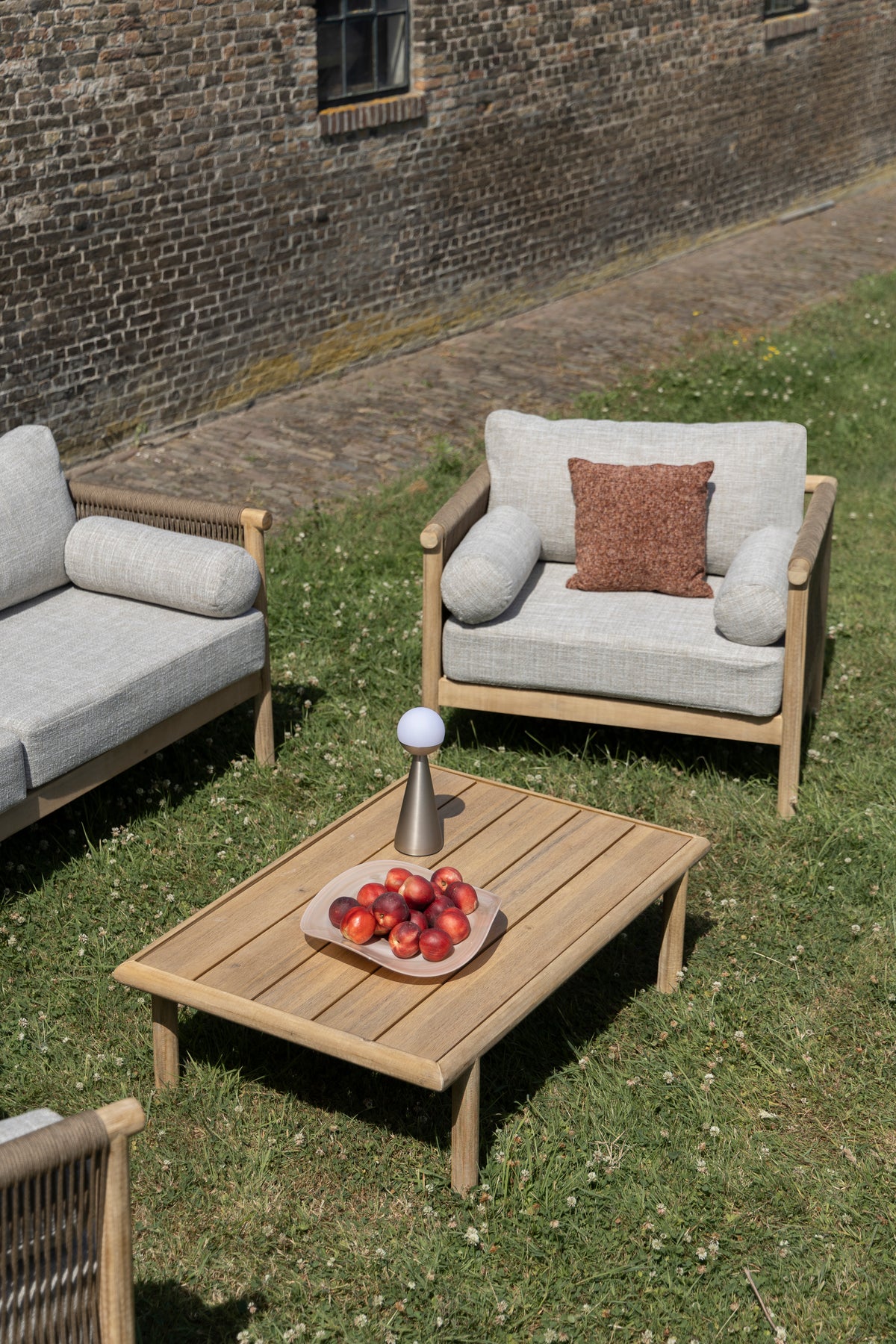 Gartenmöbelset OASIS grau mit Akazienholz