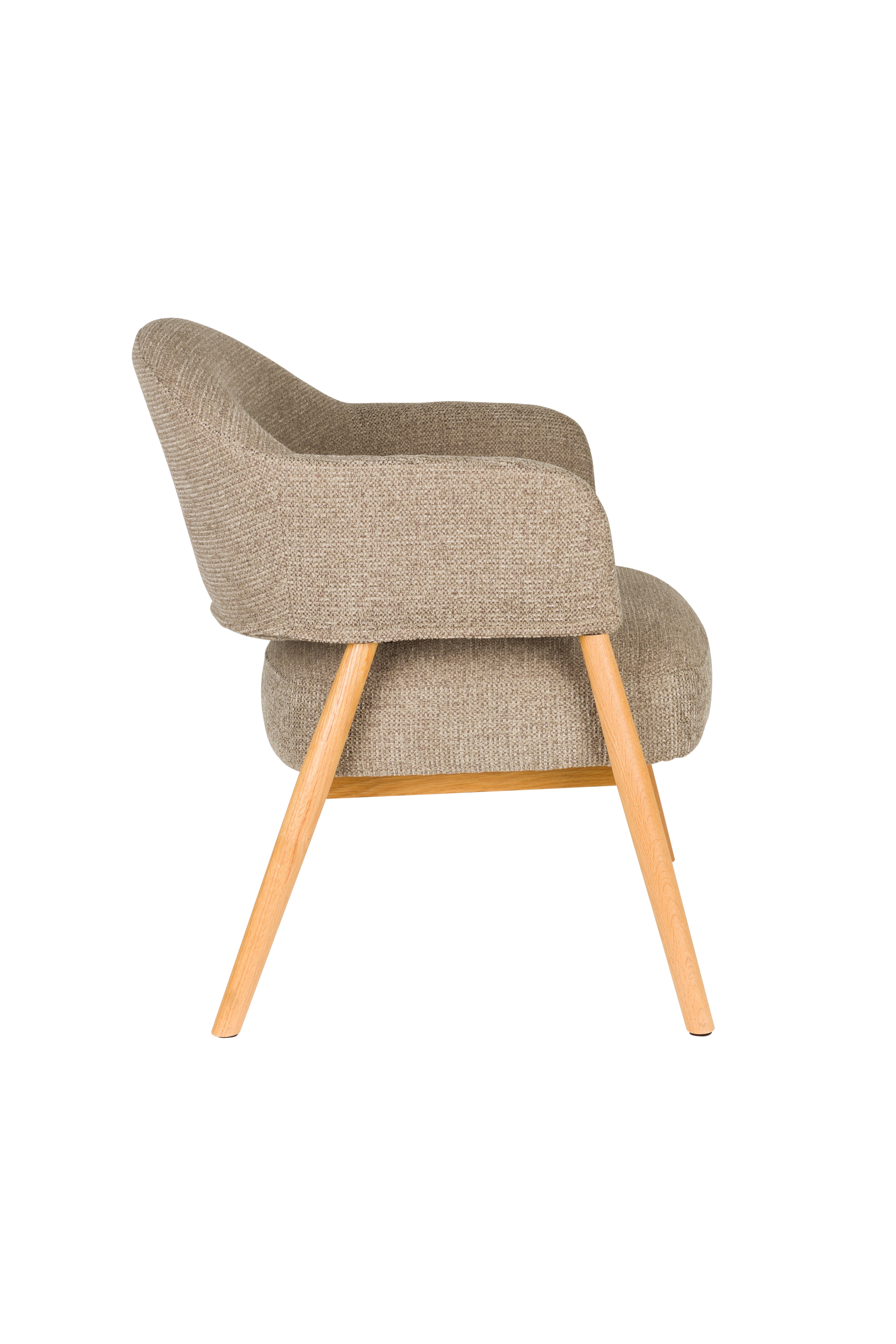 Sessel INDY braun mit Holzgestell