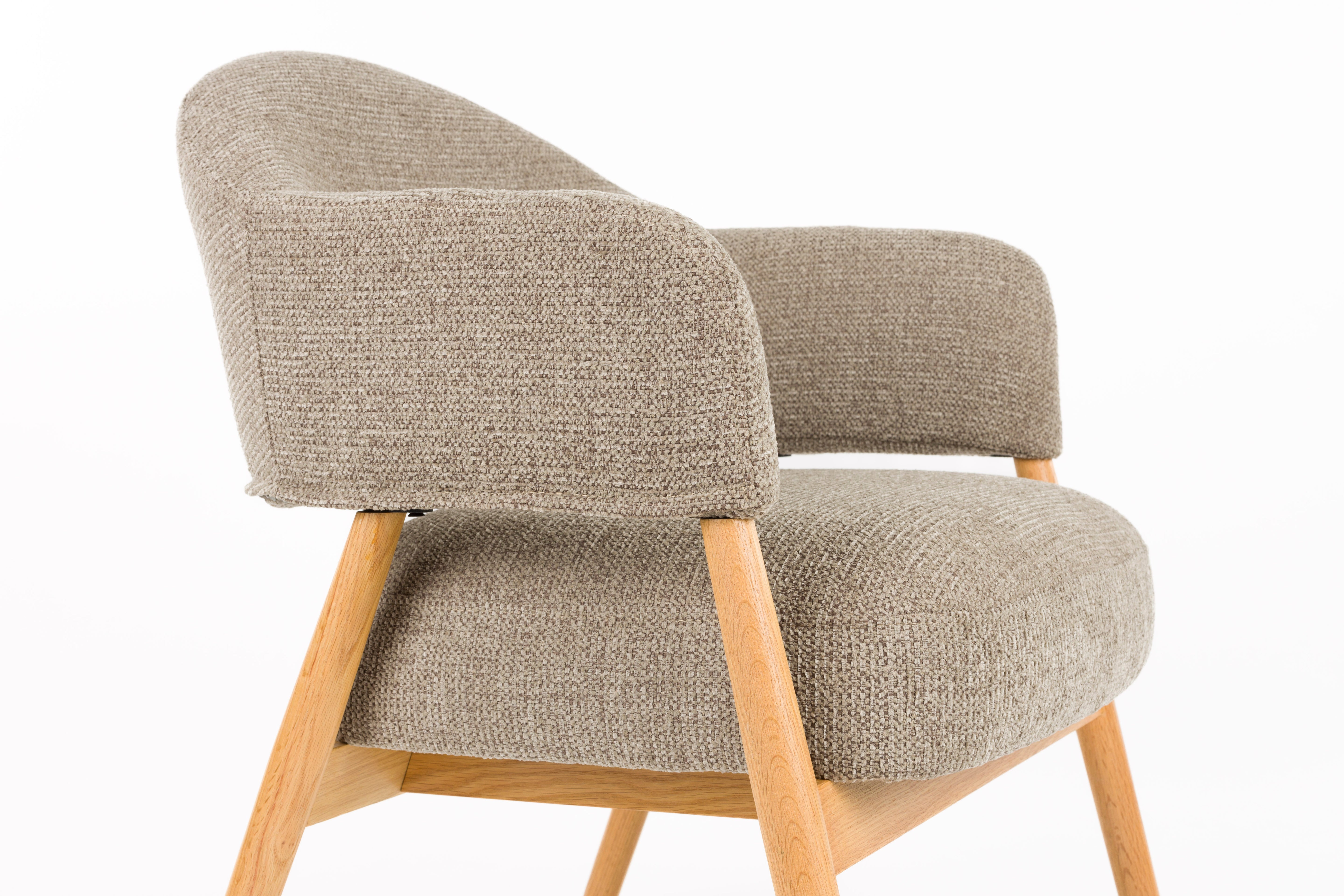 Sessel INDY braun mit Holzgestell