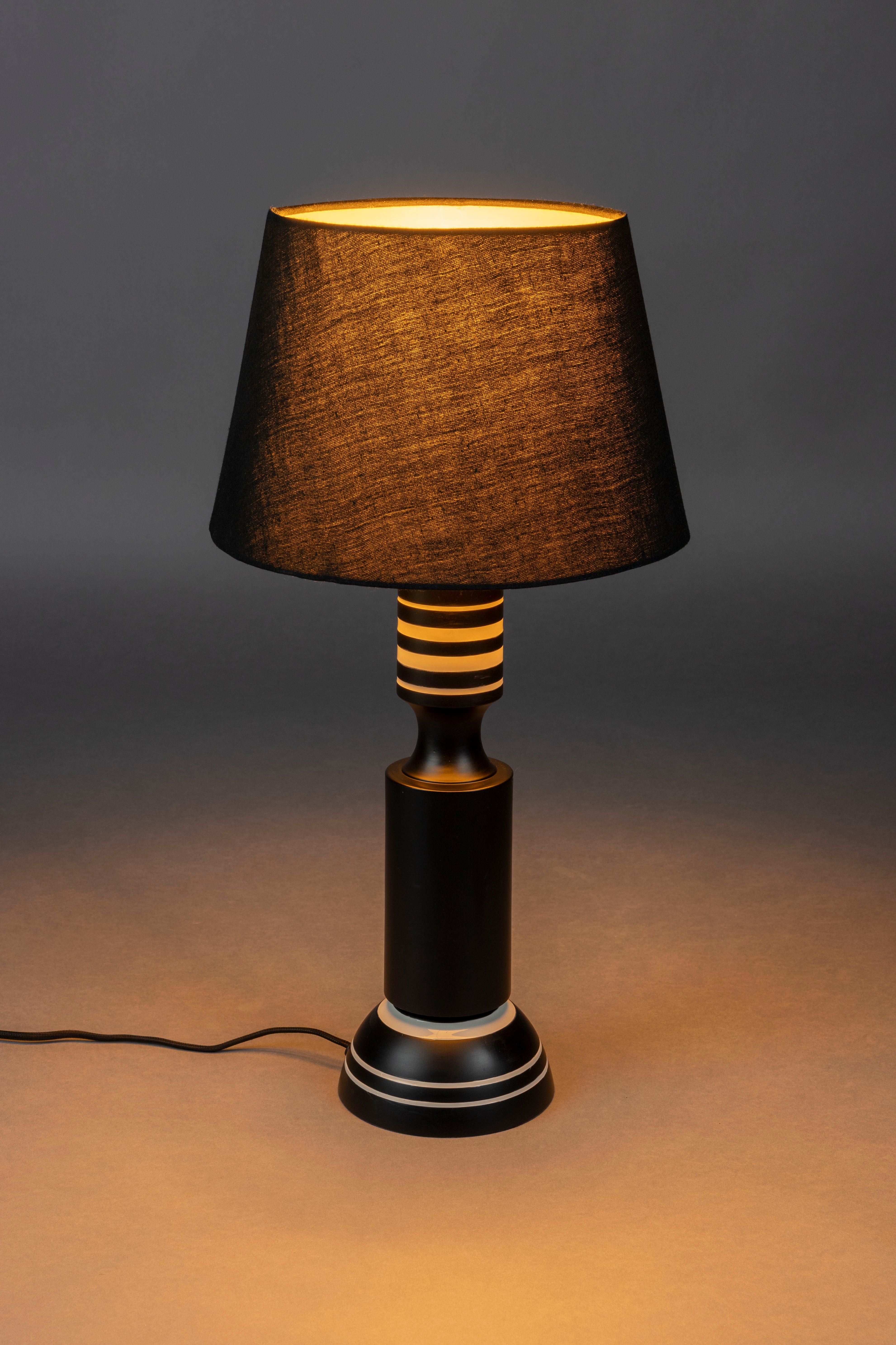 Tischlampe VIRGIL schwarz mit weißer Ausführung