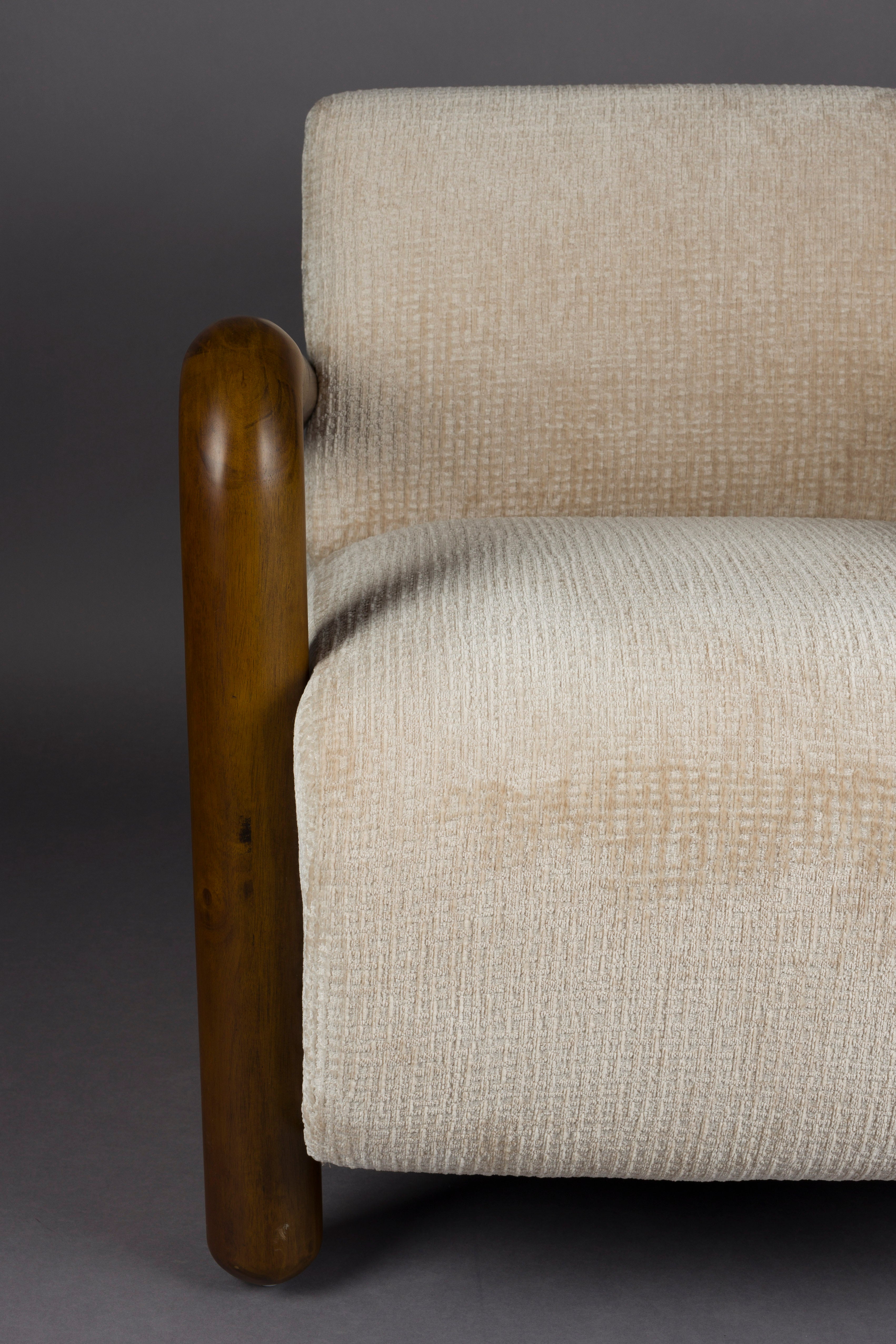 Sessel ROBINSON beige mit Holzgestell
