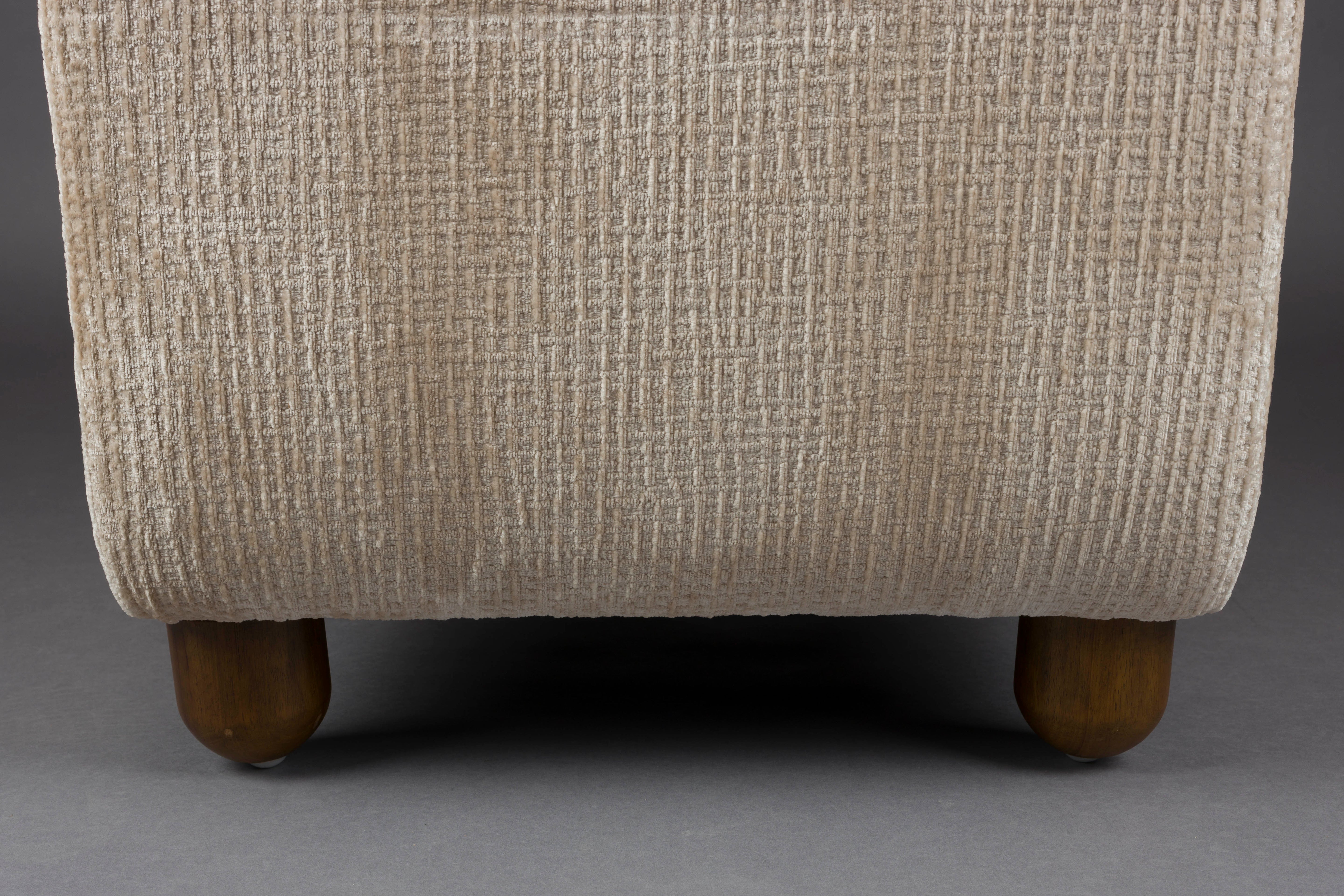 Sessel ROBINSON beige mit Holzgestell