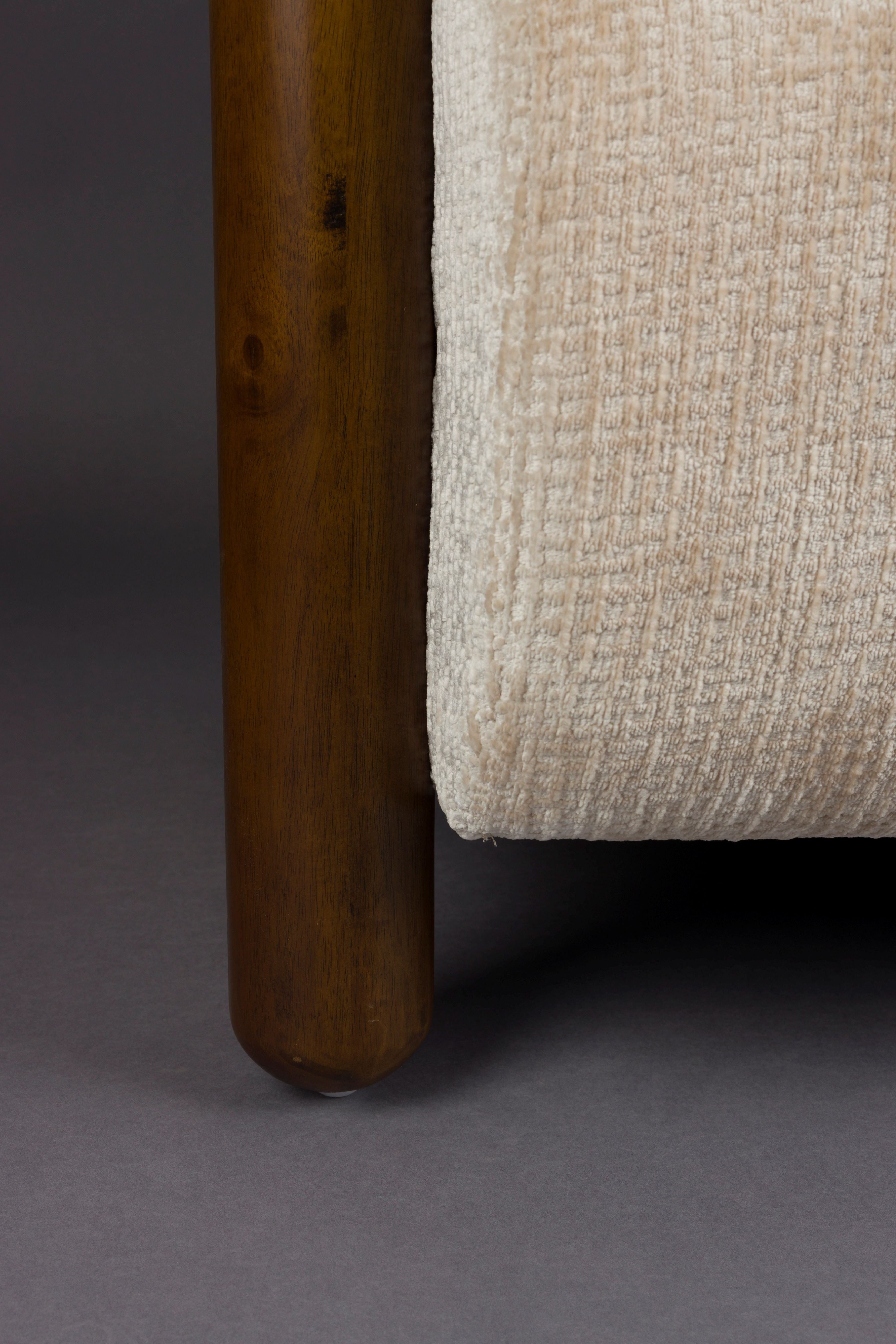 Sessel ROBINSON beige mit Holzgestell