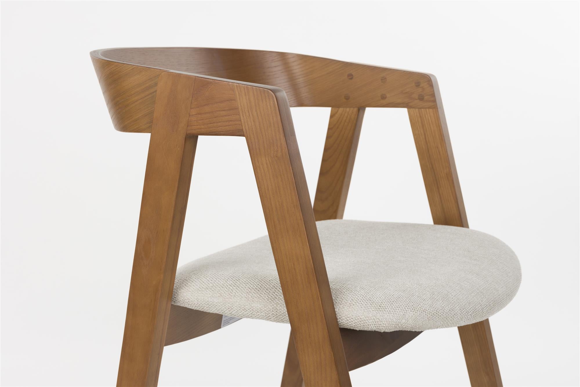 MADS Chair Dark Brown with Beige Seat