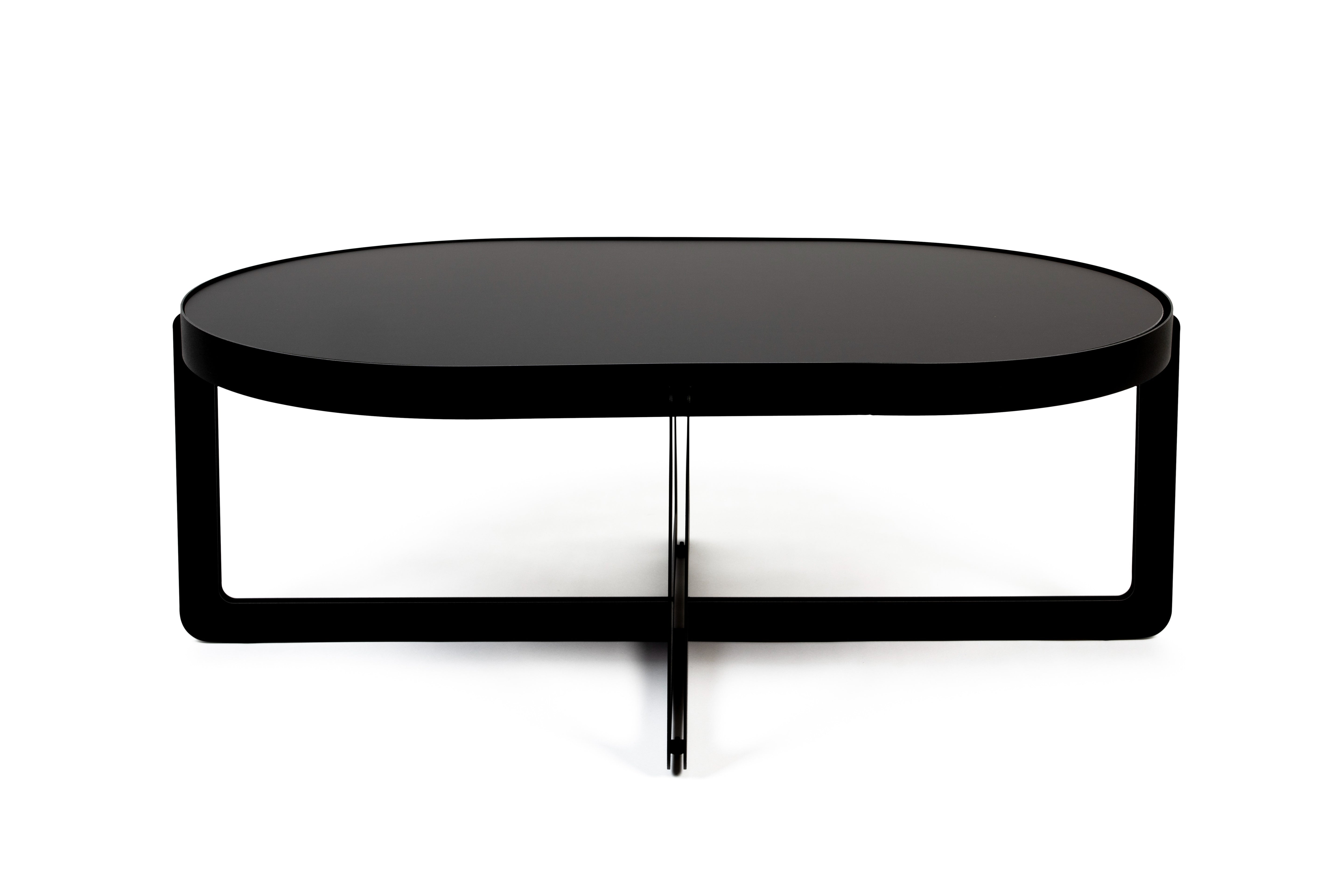 Couchtisch CENTRE OVAL schwarz
