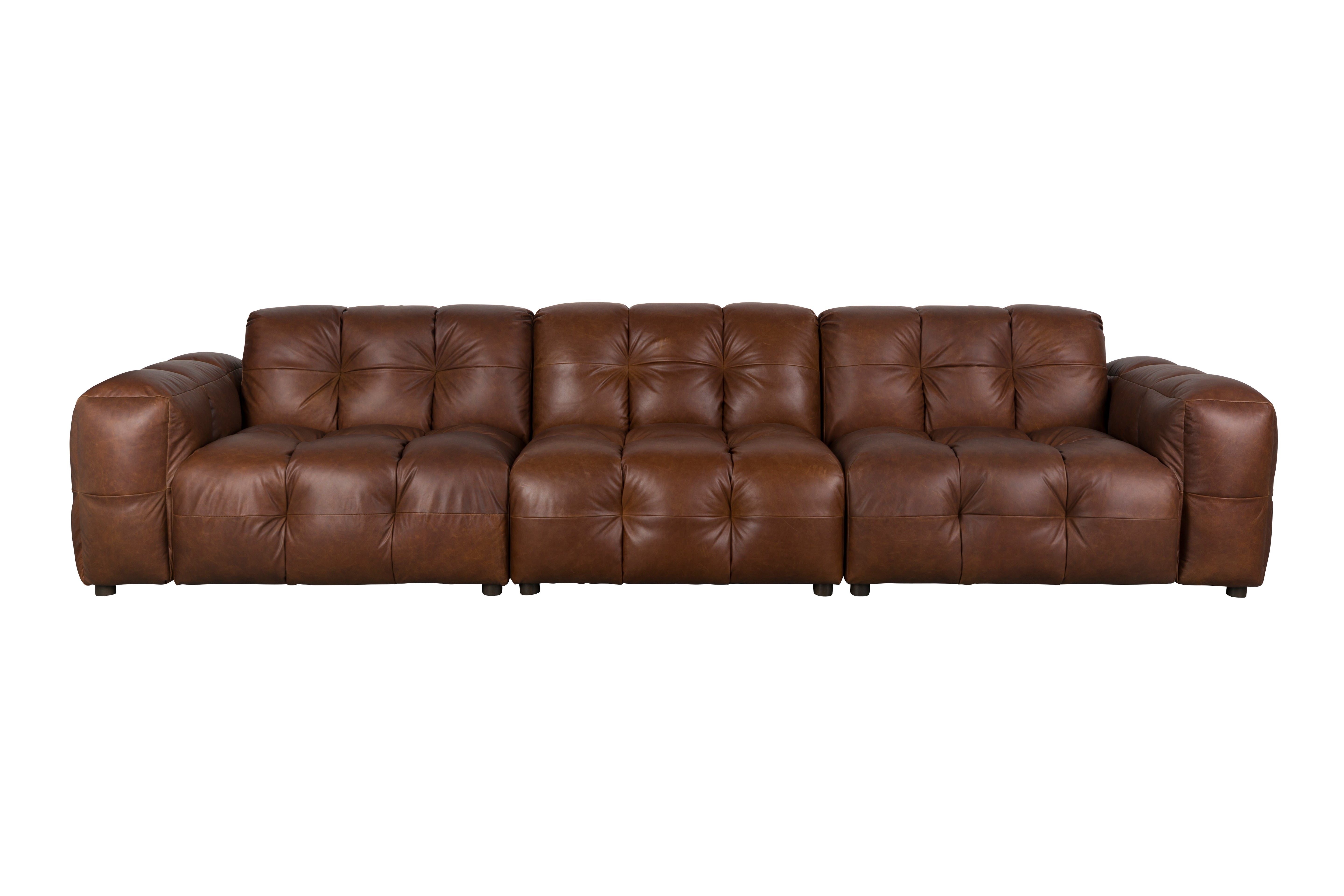 Sofa 4,5-sitzige HACKMAN schokoladenbraunes Leder