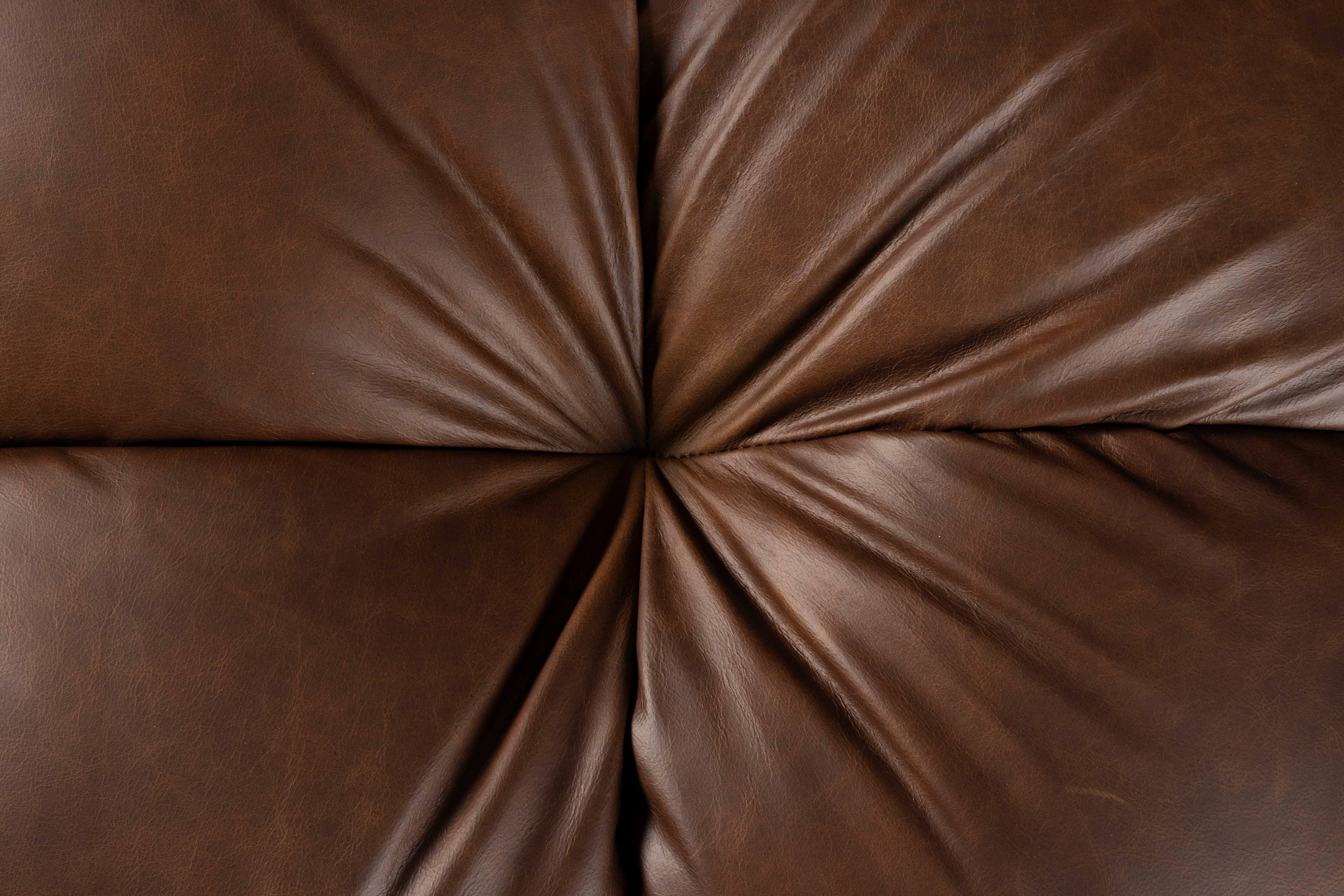 Sofa 4,5-sitzige HACKMAN schokoladenbraunes Leder