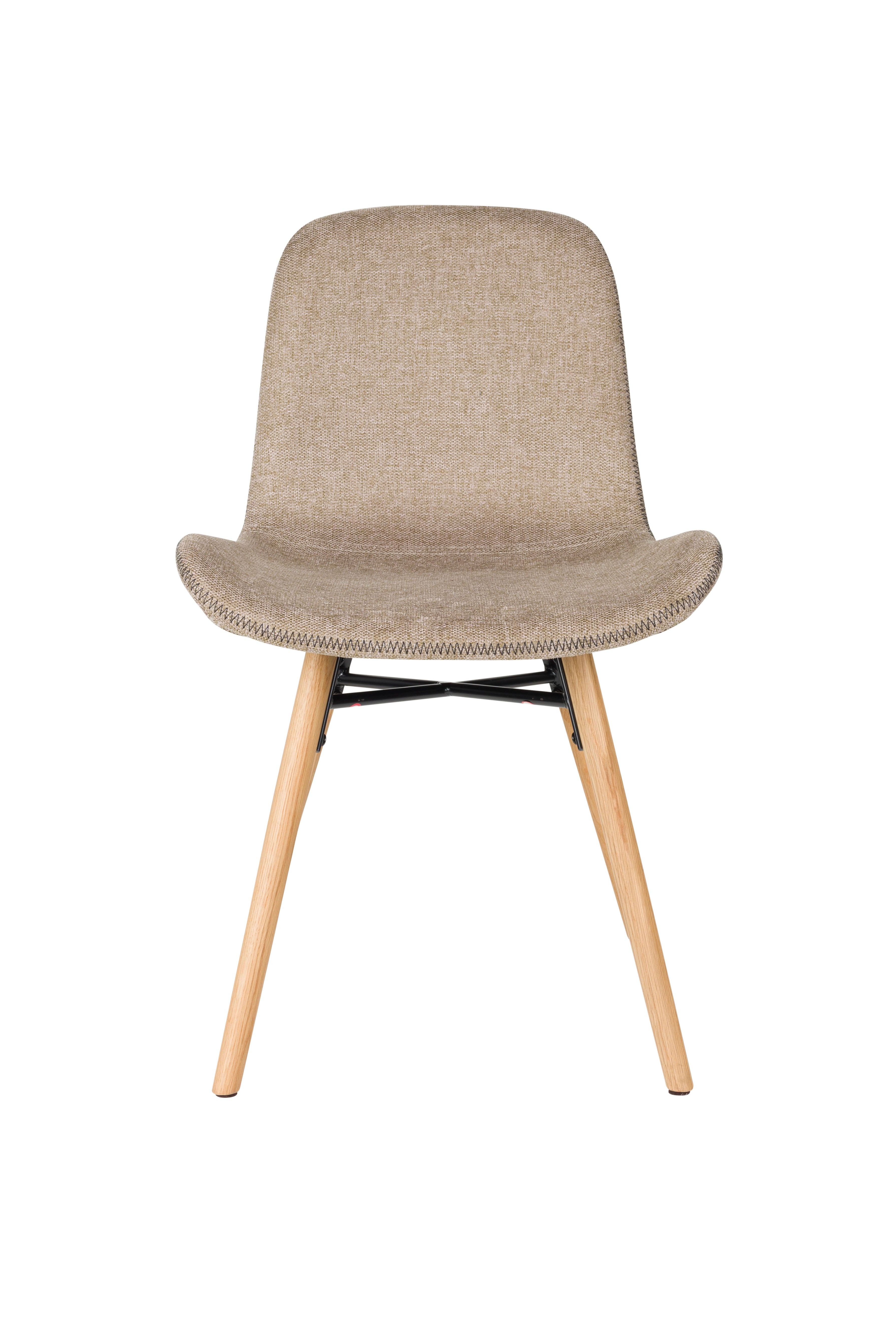 Stuhl LESTER braun mit Holzgestell