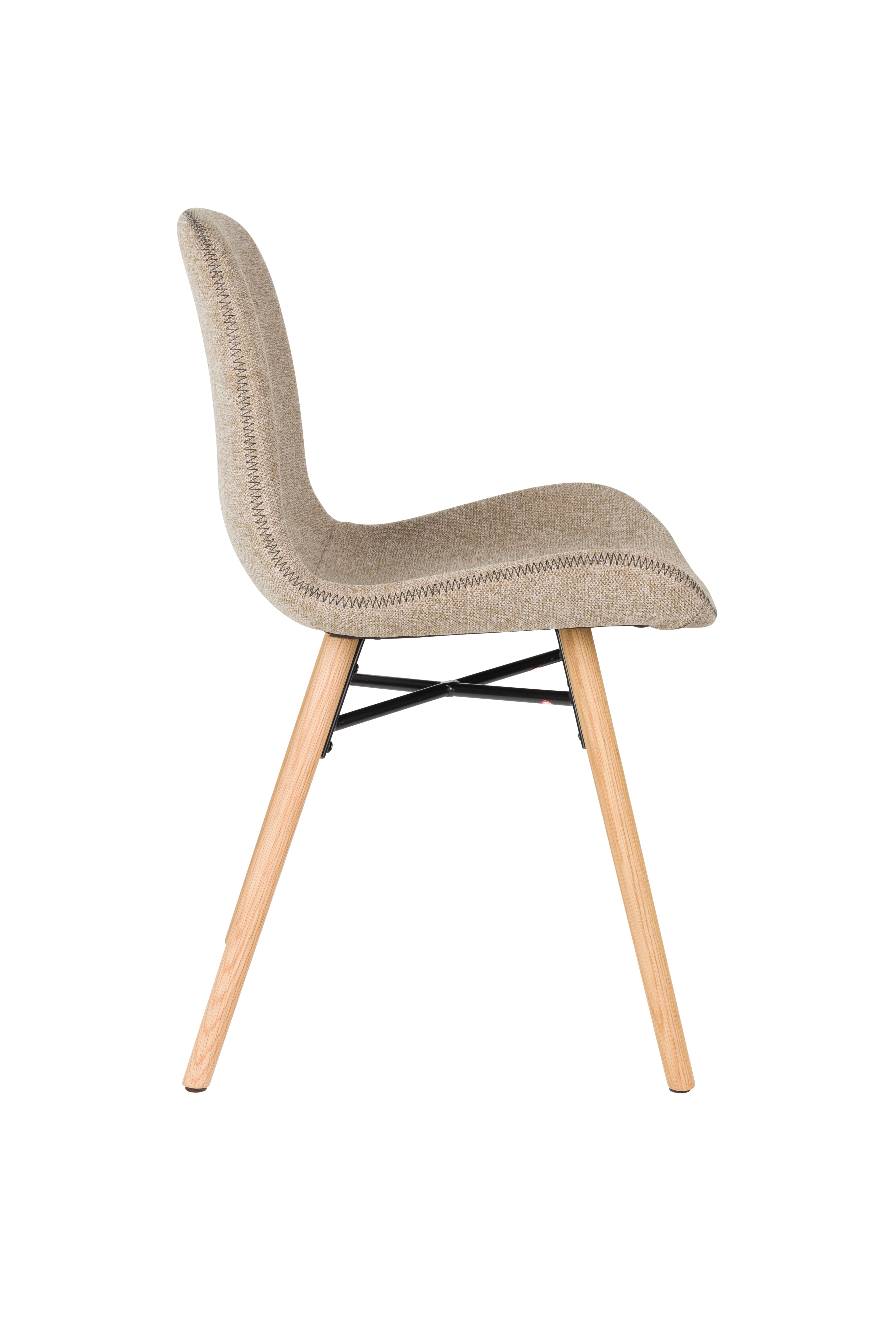 Stuhl LESTER braun mit Holzgestell