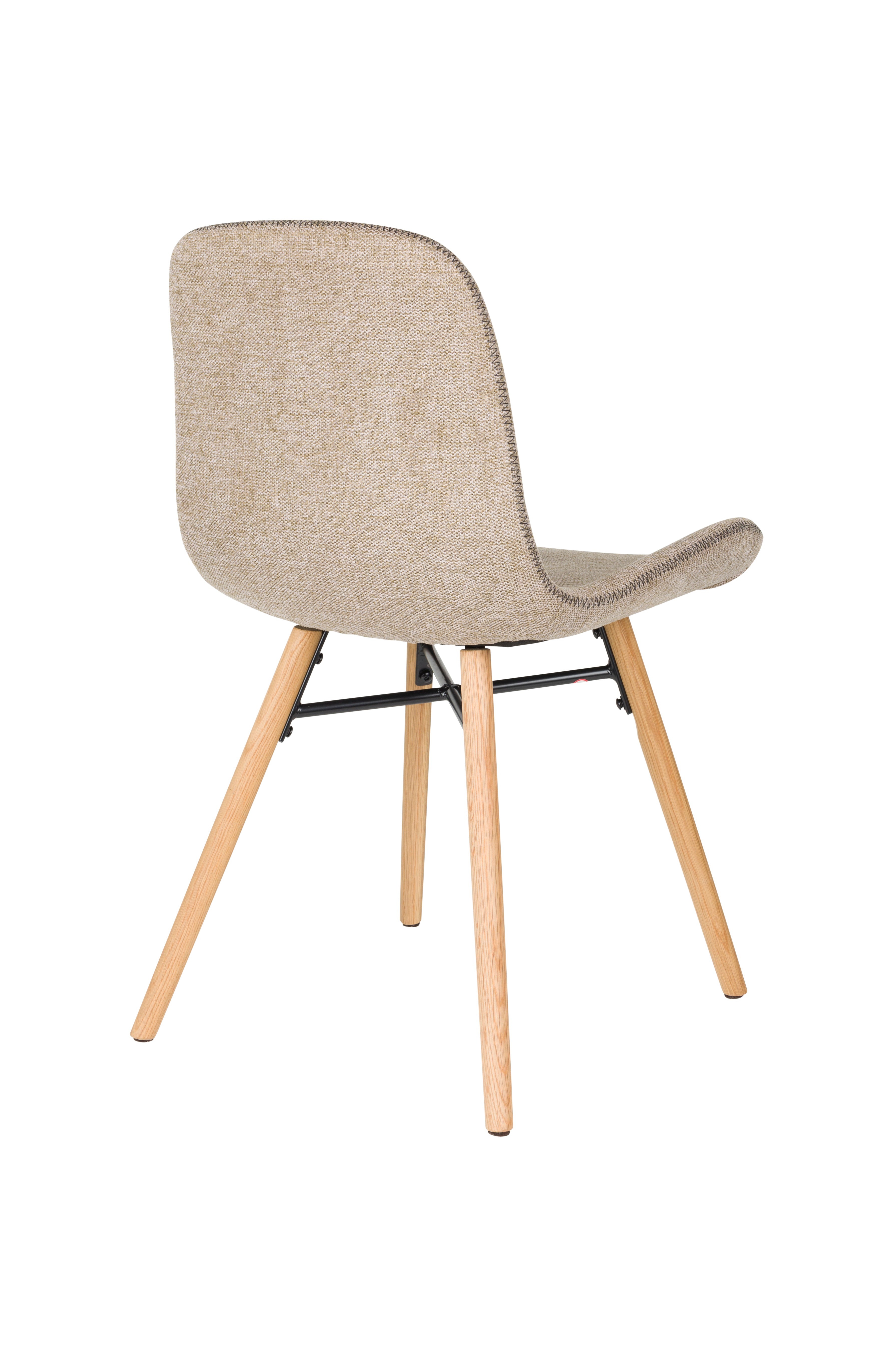 Stuhl LESTER braun mit Holzgestell