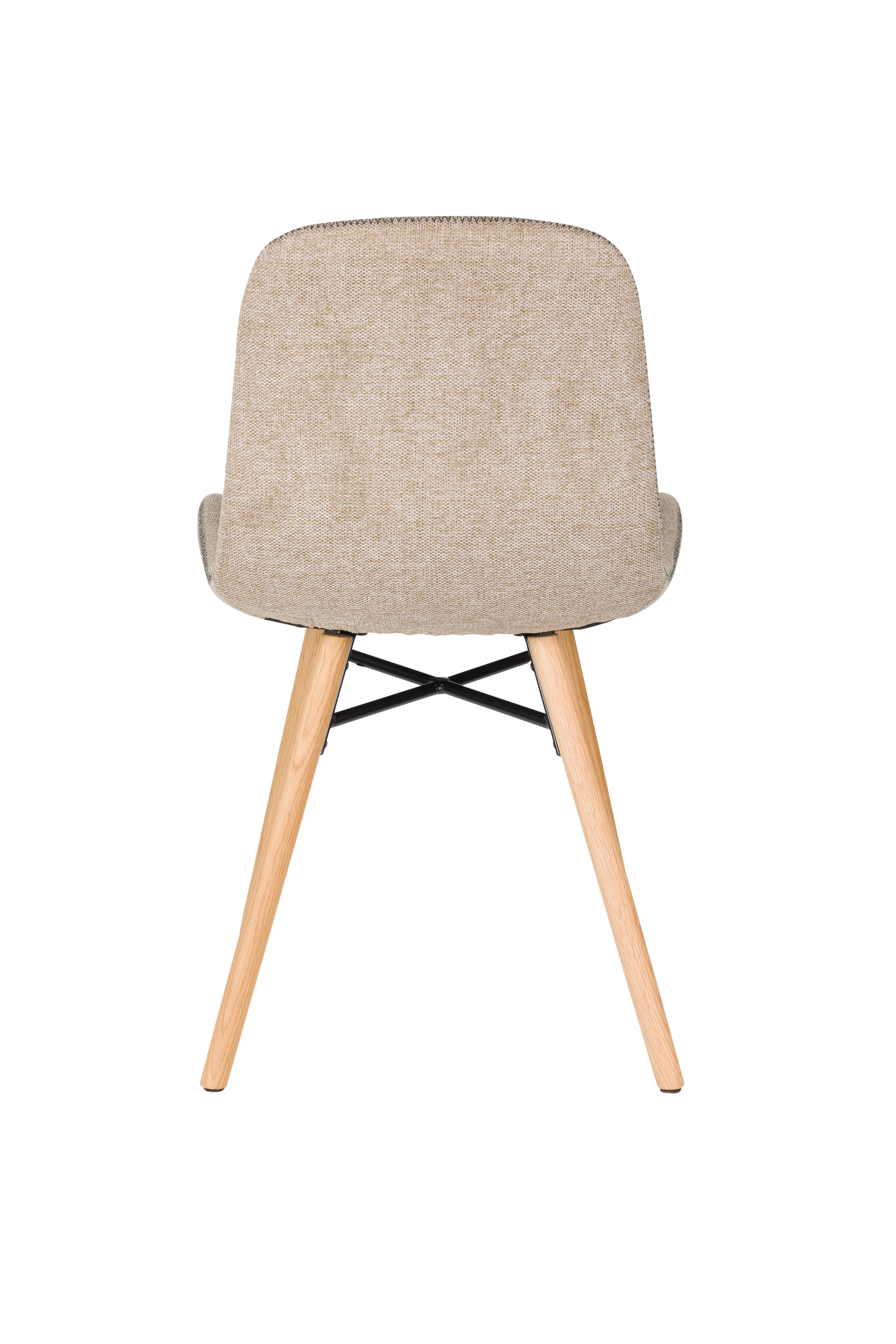 Stuhl LESTER braun mit Holzgestell